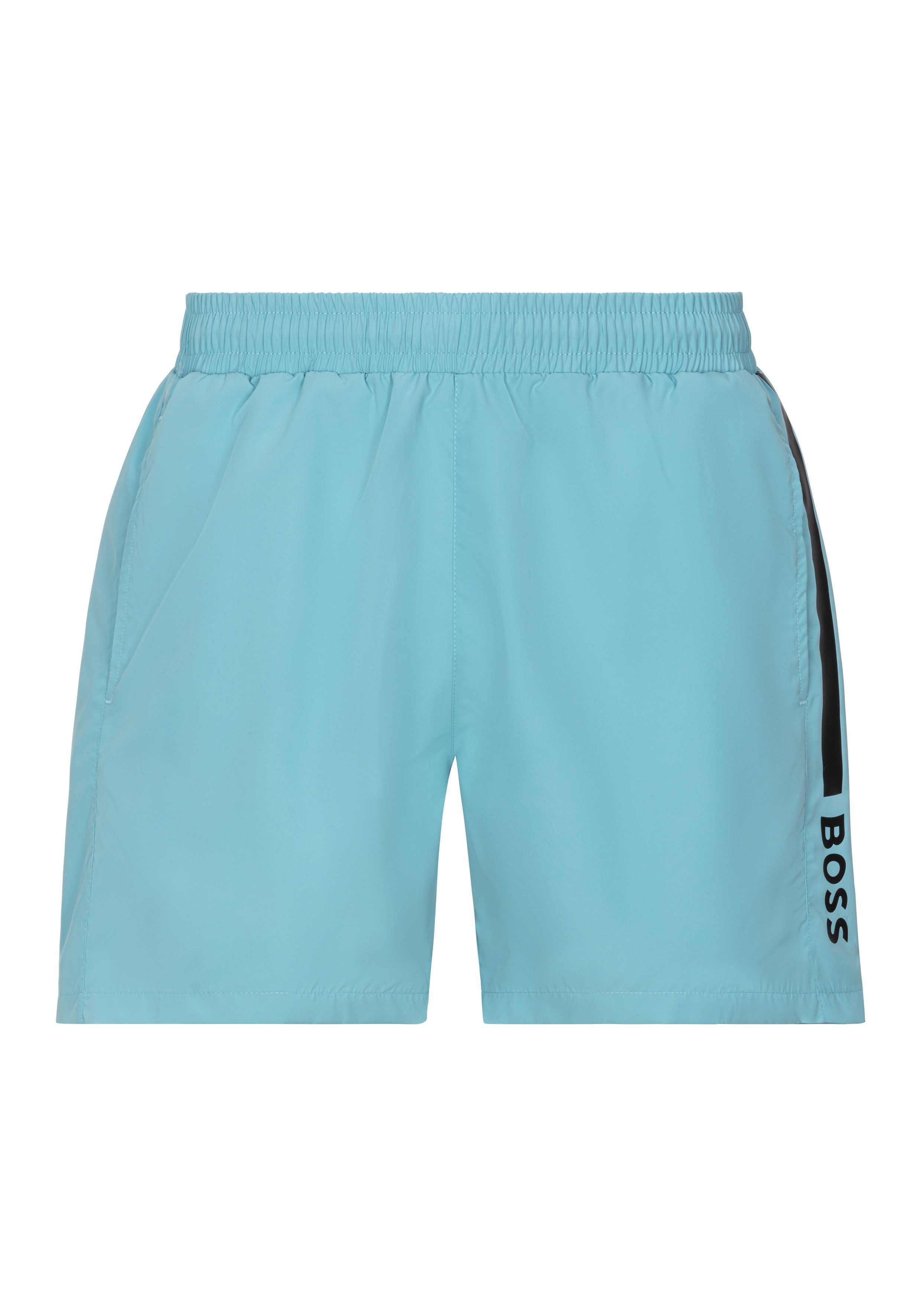 BOSS Zwemshort Dolphin met contraststrepen opzij heren zwembroeken maat S blauw