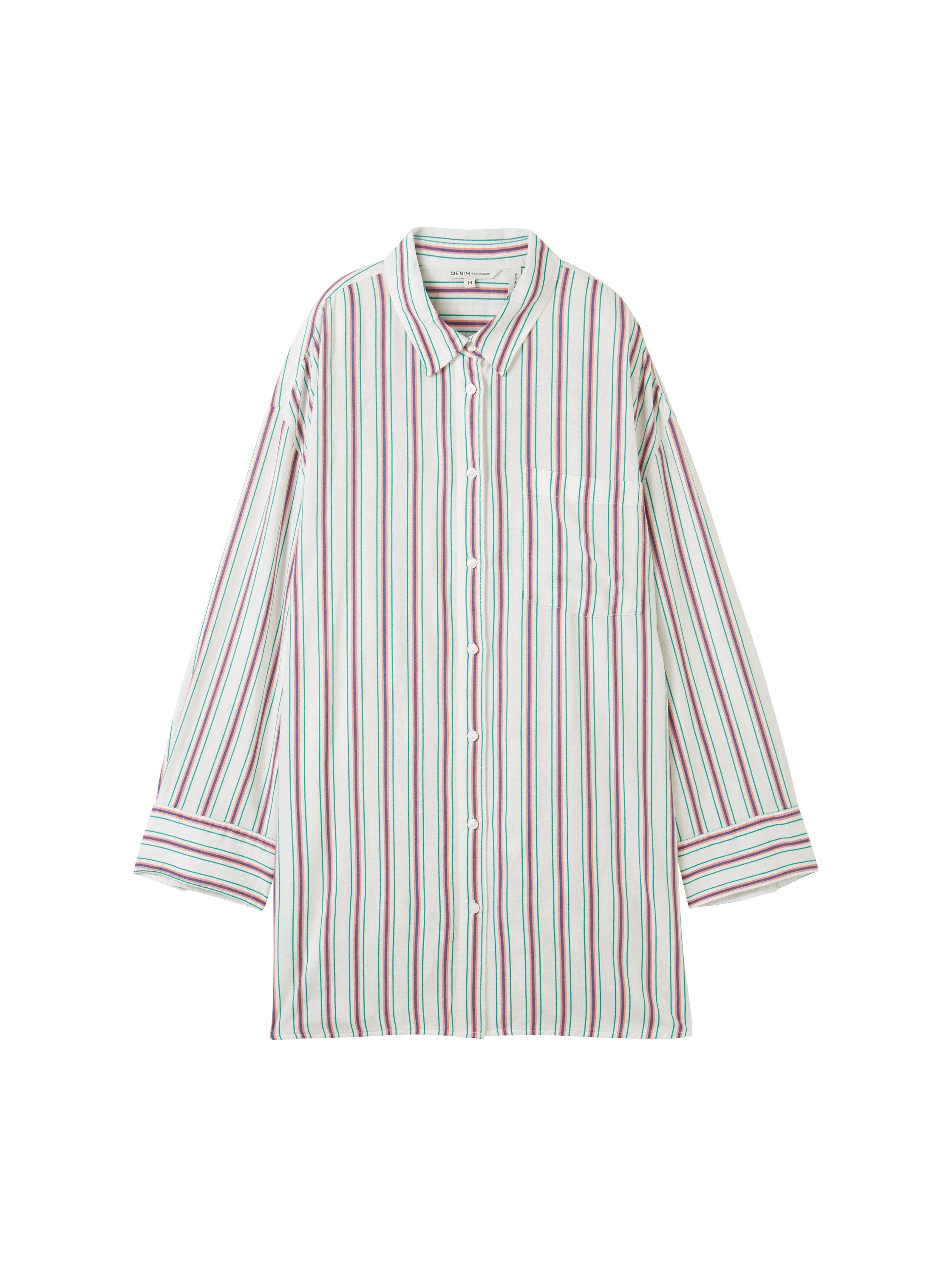 Tom Tailor Denim Lange blouse met gestreept patroon