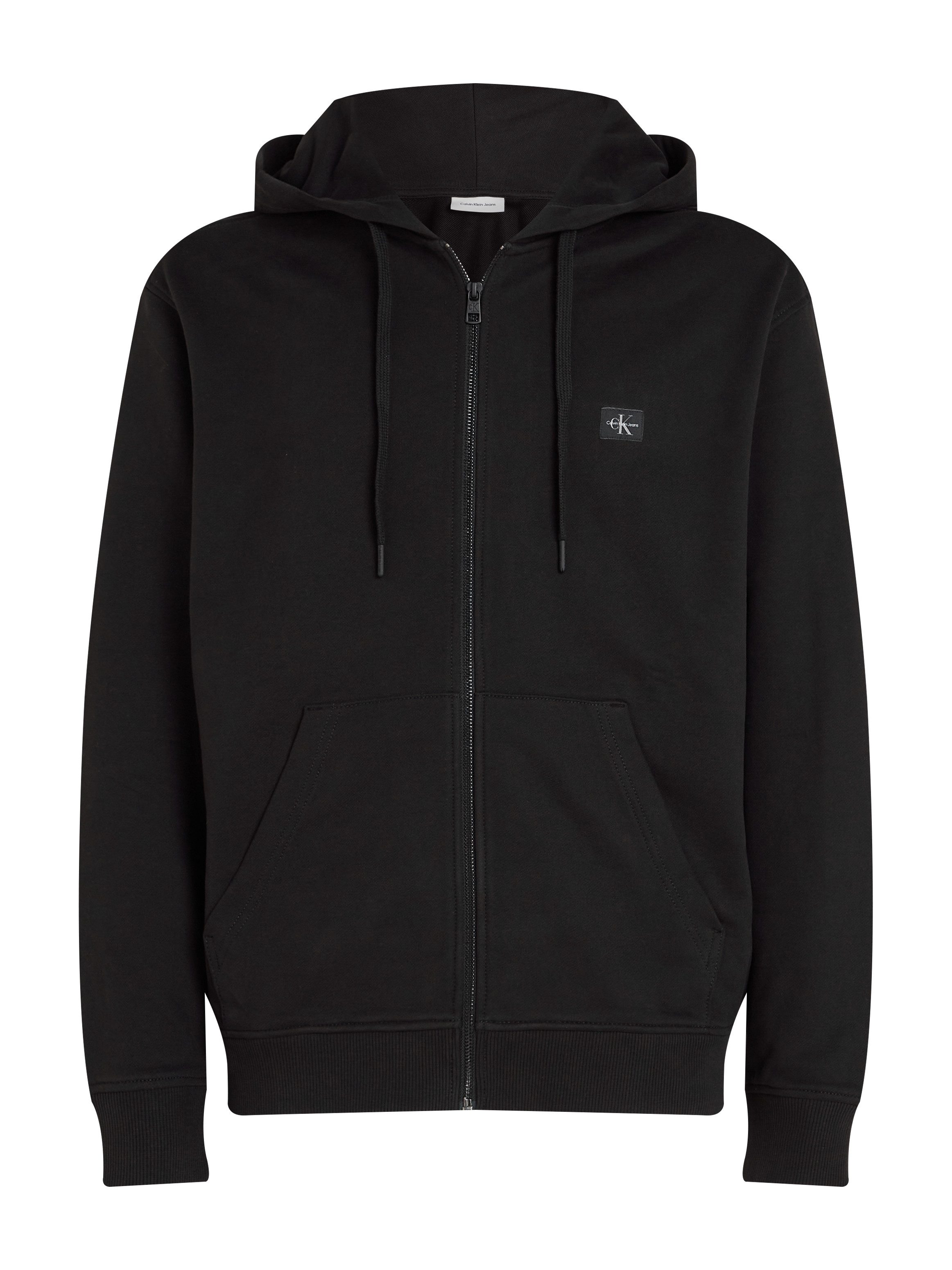 Calvin Klein Sweatvest WOVEN LABEL ZIP THROUGH HOODIE