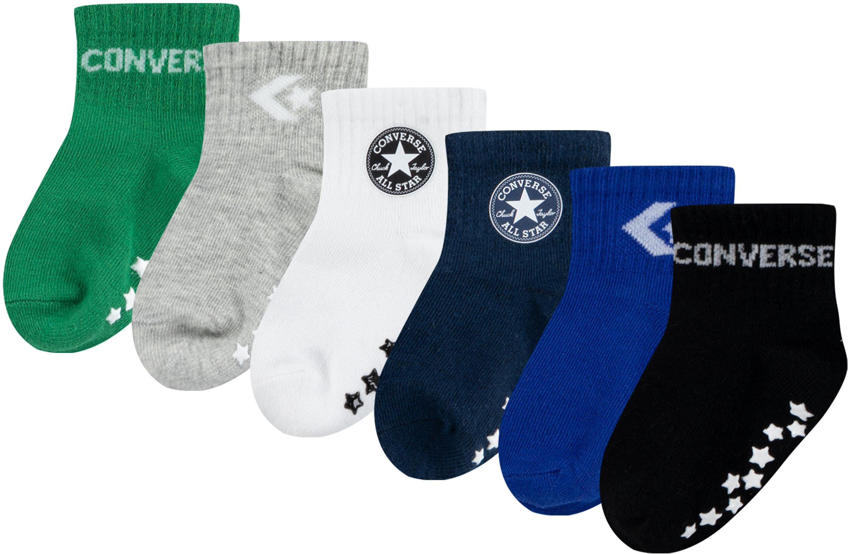 Converse ABS-sokken CHN CORE 6PK GRIP INF TOD SCKS (6 paar) heren sokken maat 68-80 groen