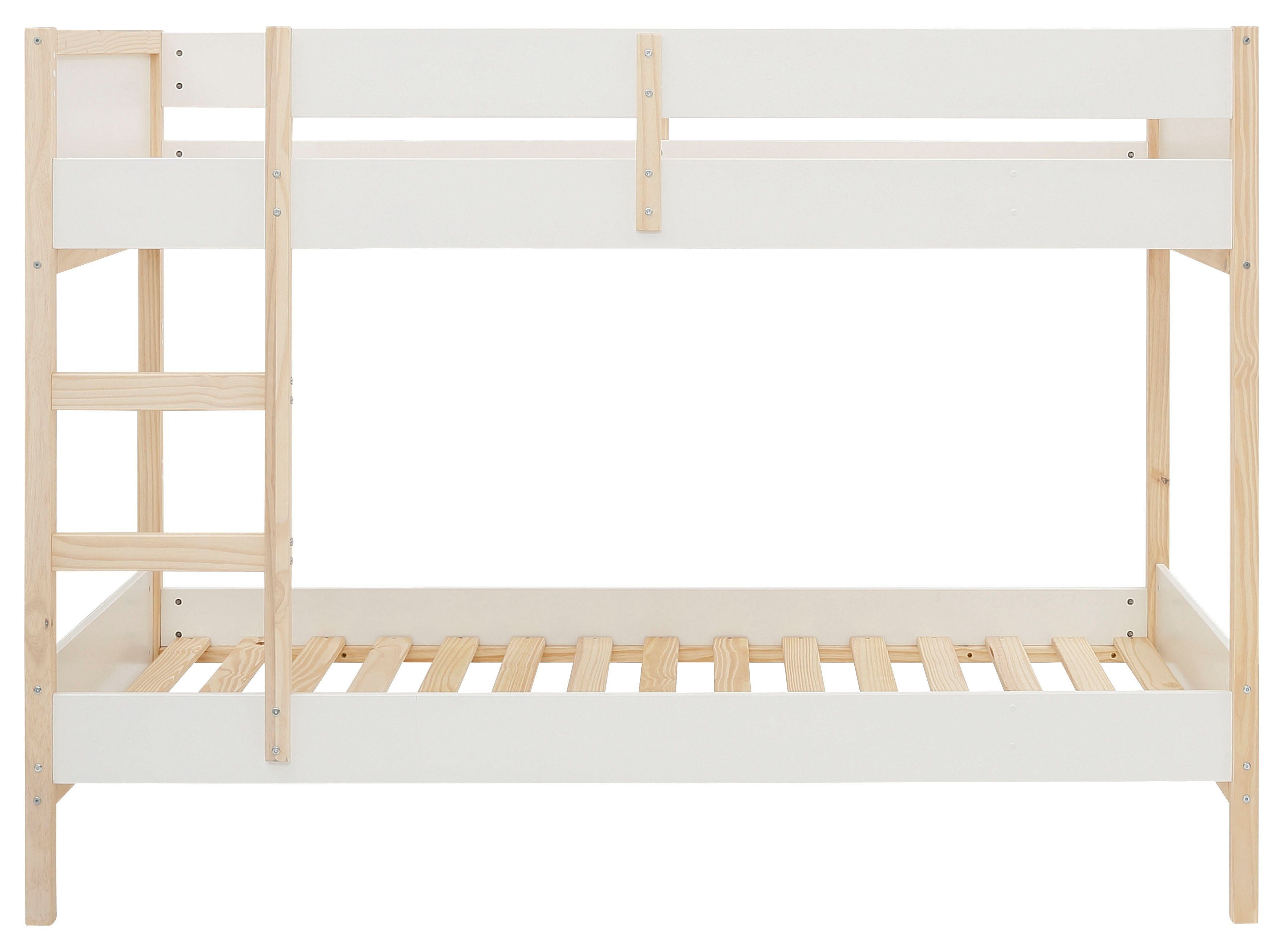 Lüttenhütt Stapelbed Janne Grenenhout, stapelbed, inclusief houten ladder, ligoppervlak 90x200 cm