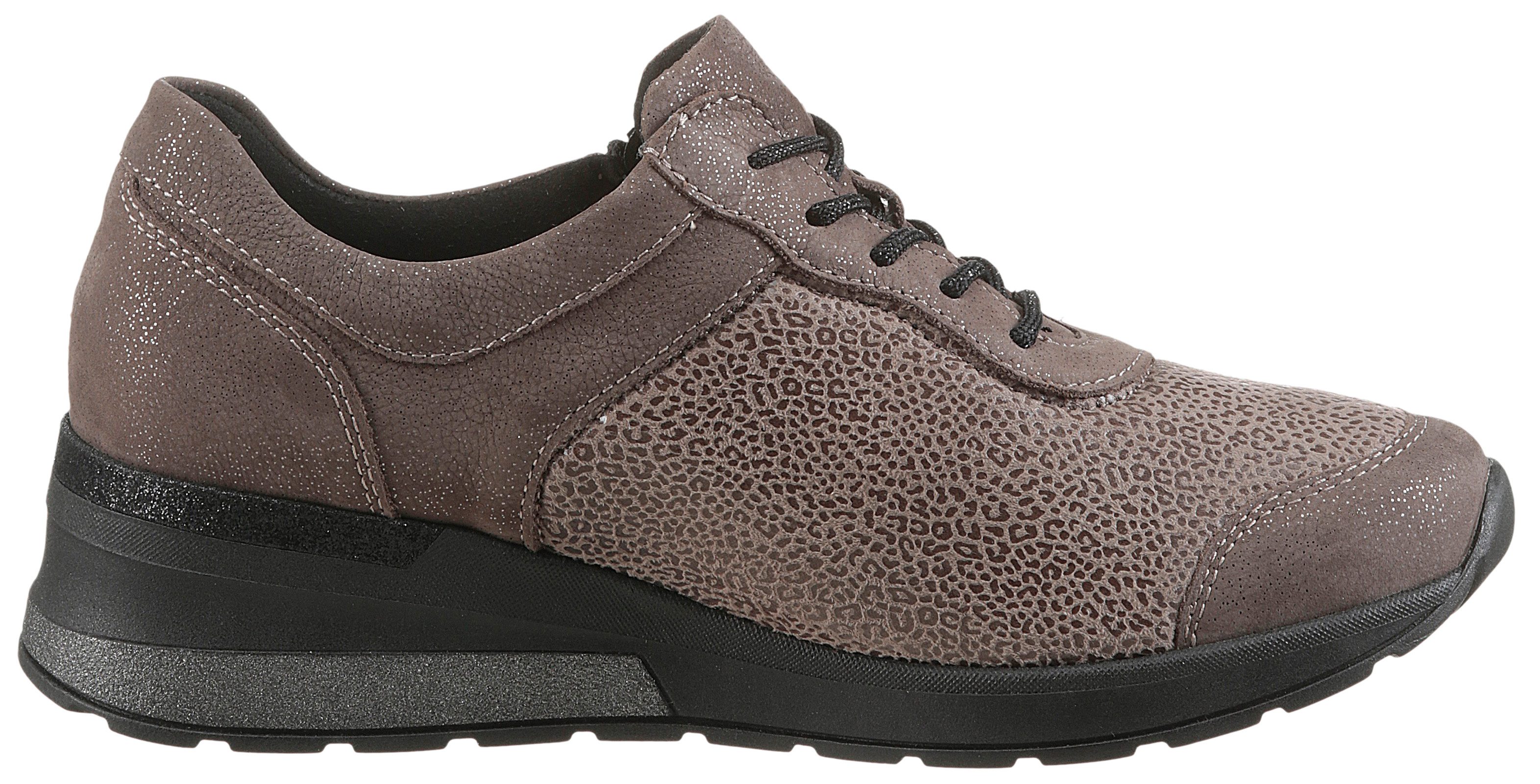 Waldläufer Sneakers met sleehak H-Clara-soft , vrijetijdsschoen, lage schoen, veterschoen met luchtkamerzool