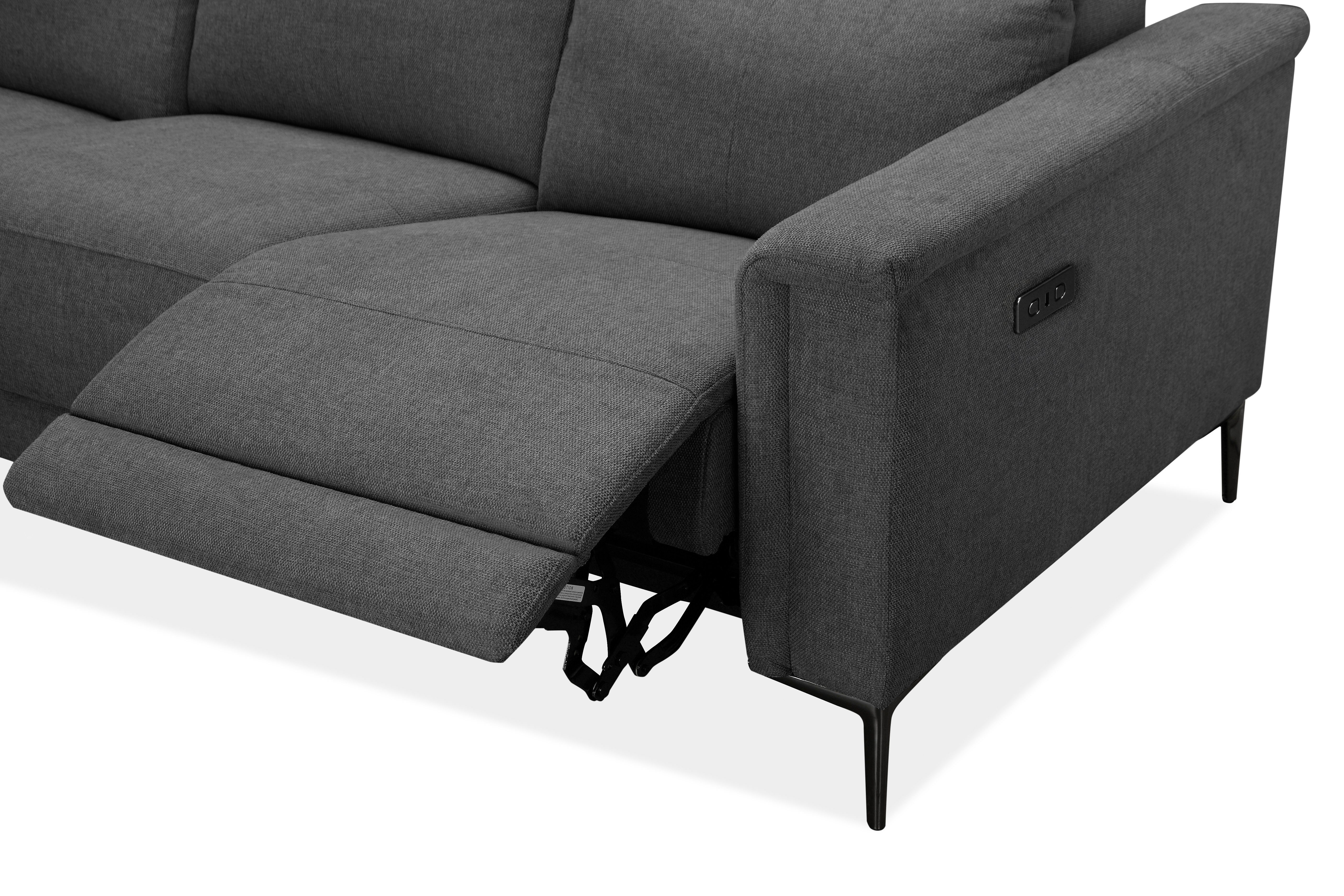 Places of Style 3-zitsbank Lund, met handmatige en elektrische relaxfunctie