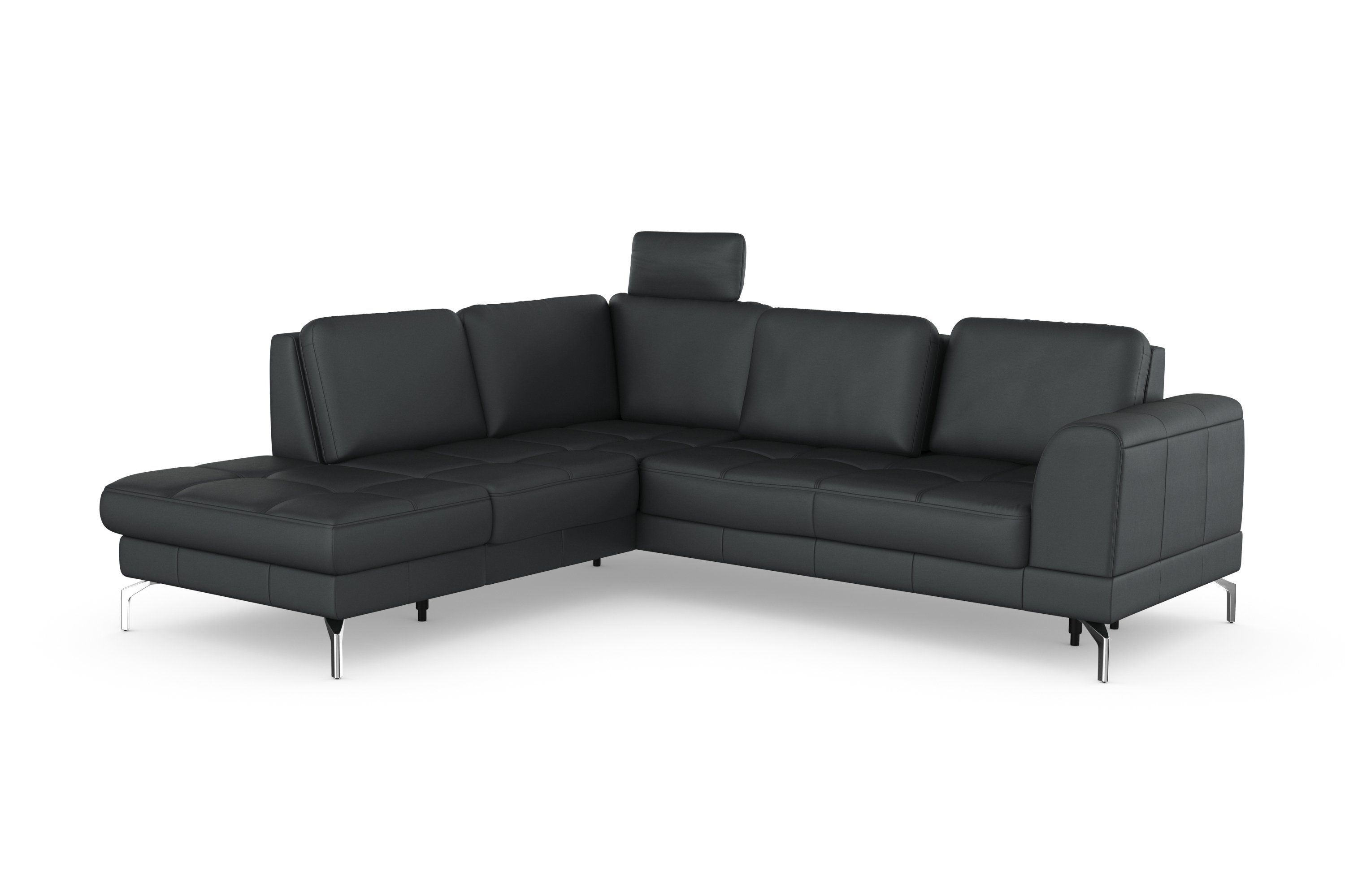 sit&more Hoekbank Bendigo L-vorm inclusief zitdiepteverstelling, bodemvrijheid 15 cm, in 2 pootkleuren