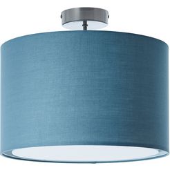 luettenhuett plafondlamp luechte plafondlamp met stoffen kap blauw - petrol, ø 40 cm, hoogte 32 cm blauw