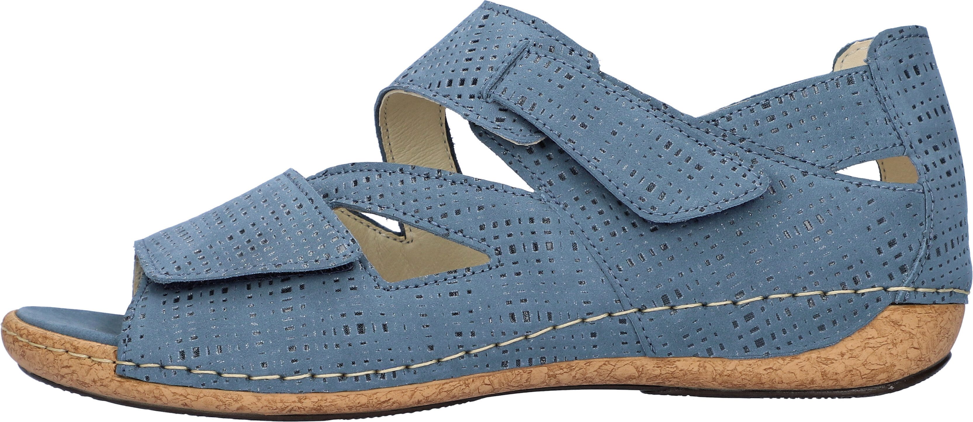 Waldläufer Sandalen HELIETT , wedge-sandaal, zomerschoen, comfort-schoen, klittenbandsluitingen, h-breedte