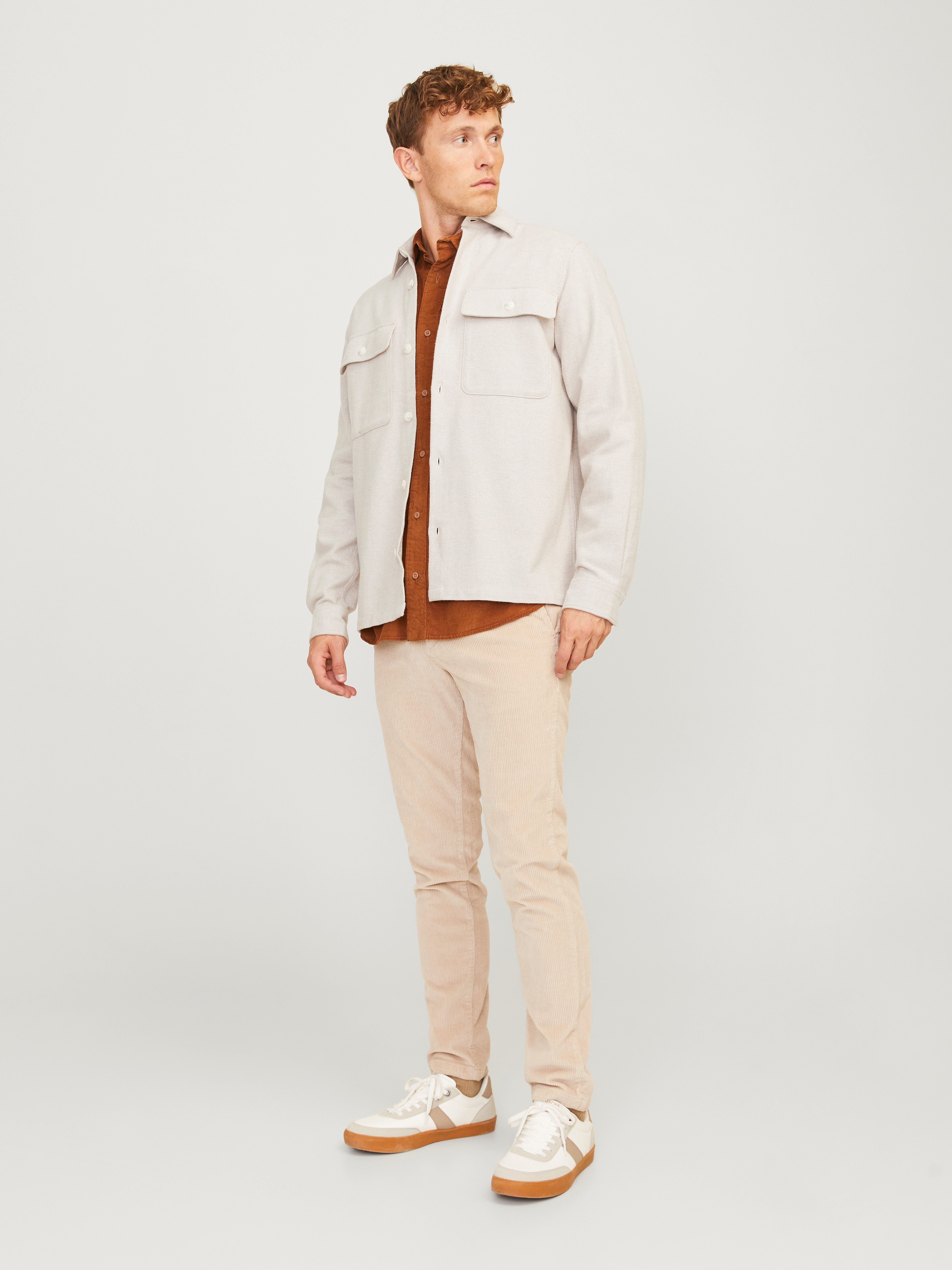 Jack & Jones Overhemd met lange mouwen JPRRAYMOND MELANGE SOLID LS OVERSHIRT SN