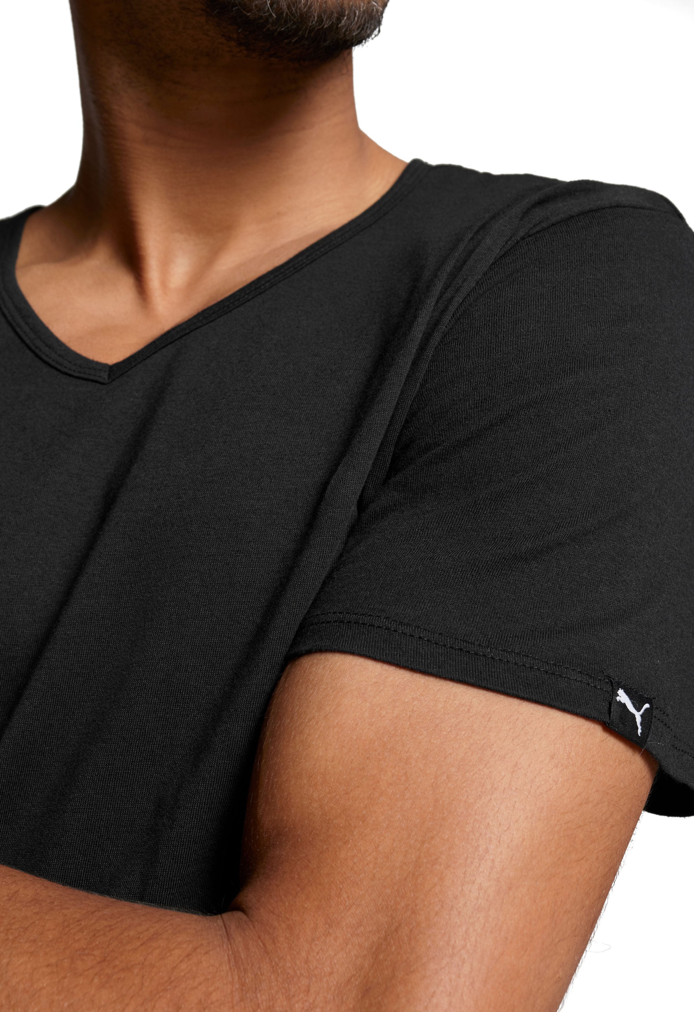 PUMA T-shirt PUMA BASIC 2P V-NECK TEE (Set van 2)