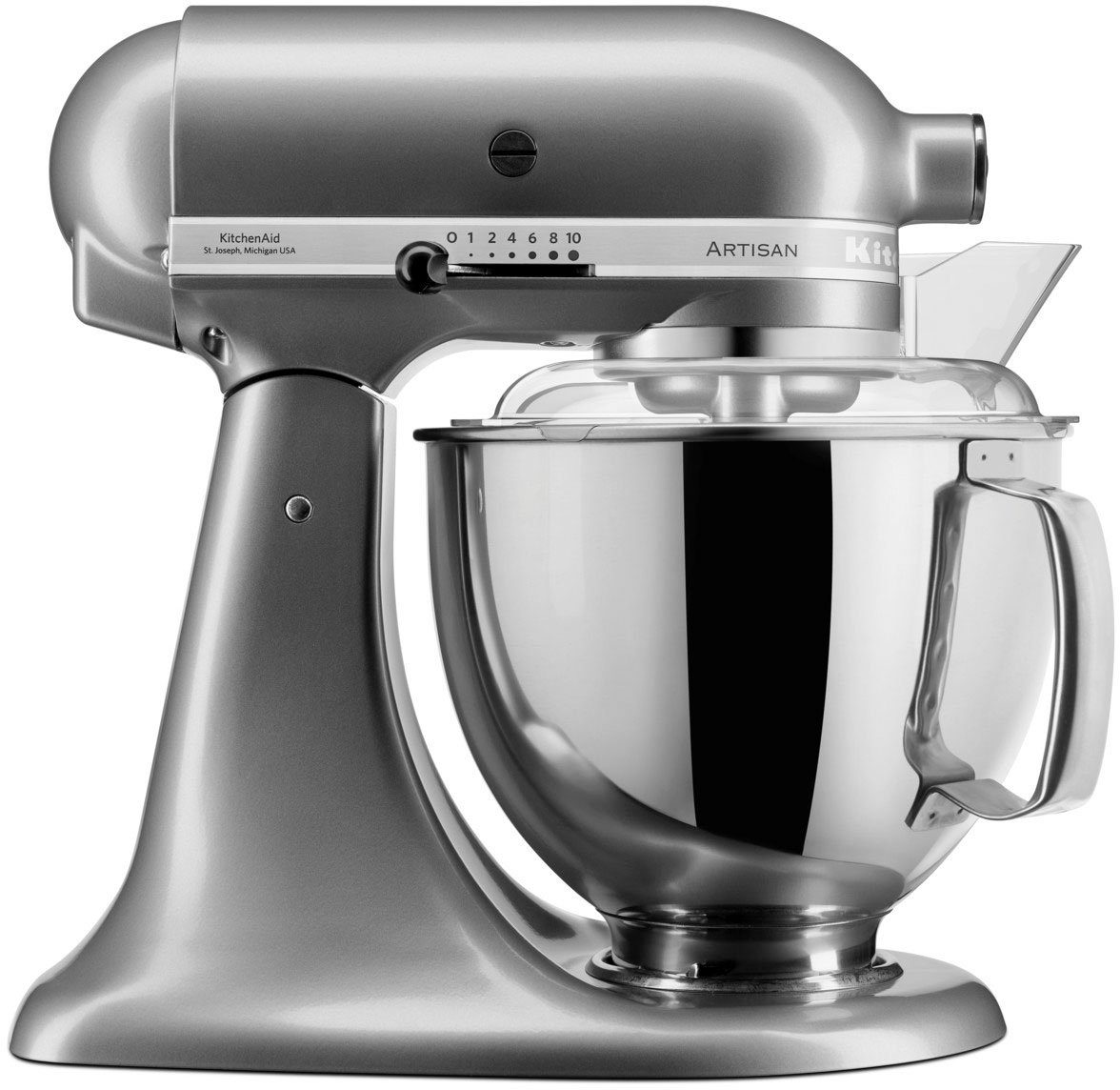 KitchenAid Keukenmachine 5KSM175PSECU CONTOUR ZILVER met accessoires ter waarde van ca. € 112,-