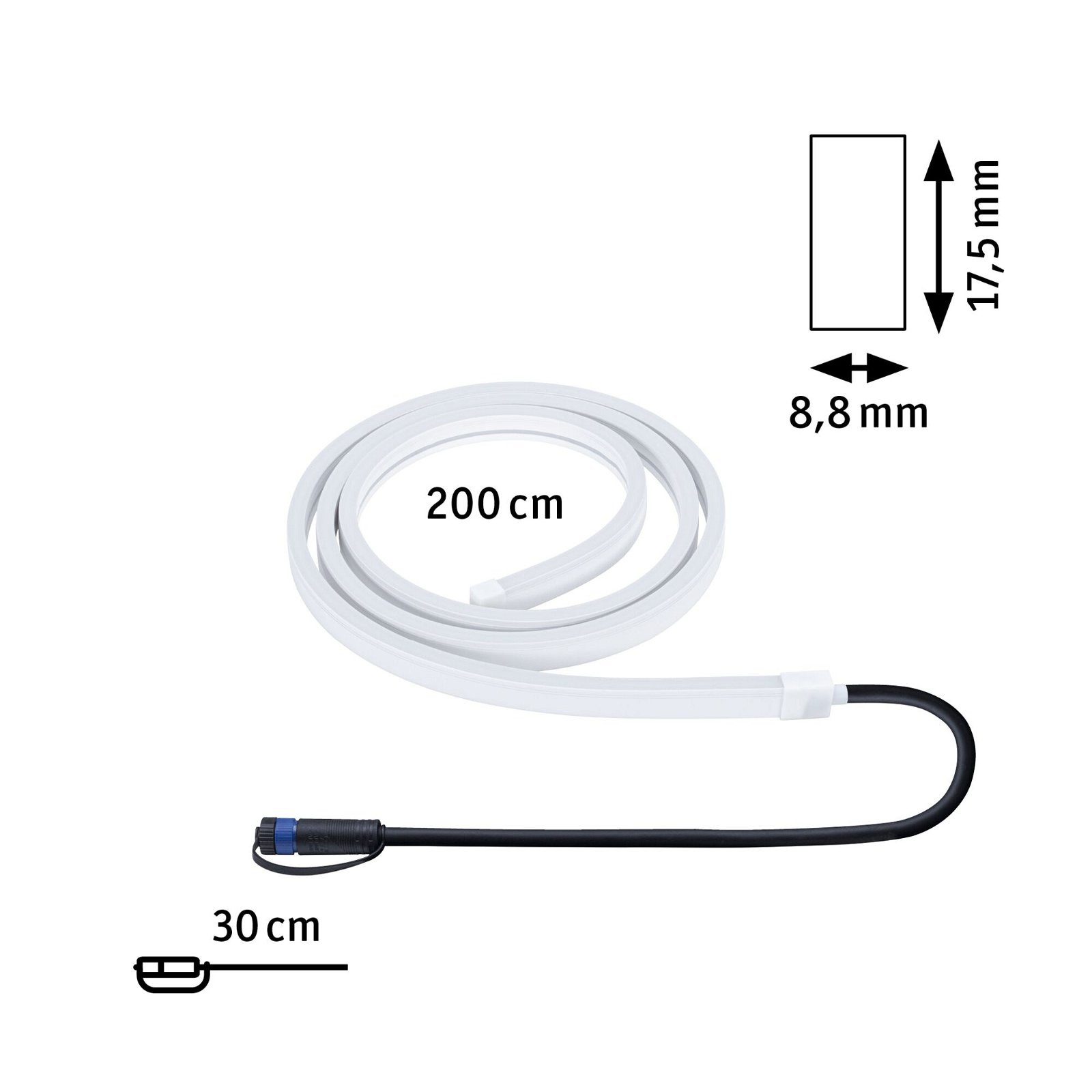 Paulmann Led-tuinlamp Plug & Shine Stripe Smooth Enkelstrip IP68 3000K 12W Wit (1 stuk)