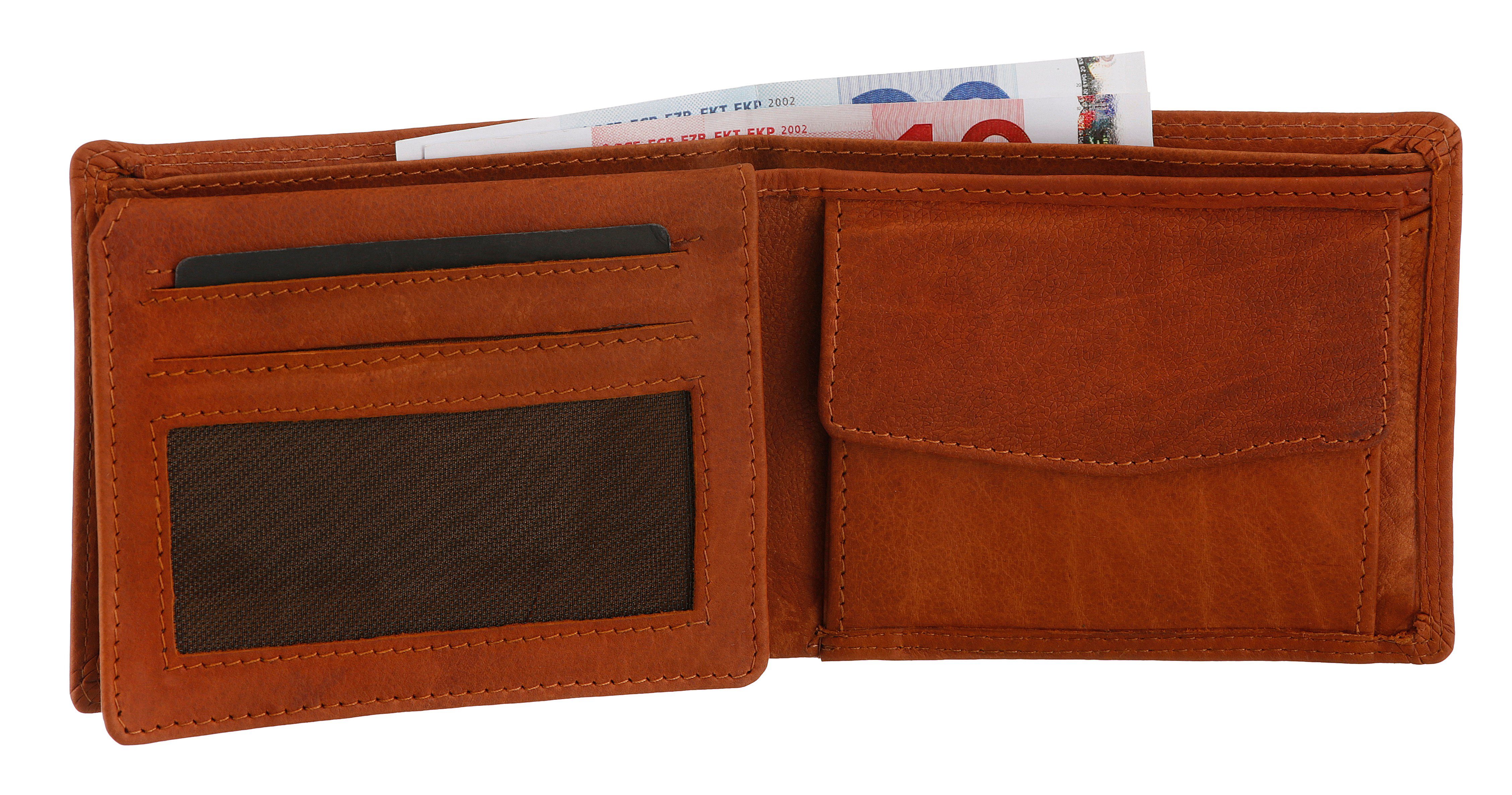 MUSTANG Portemonnee Udine leather wallet side opening