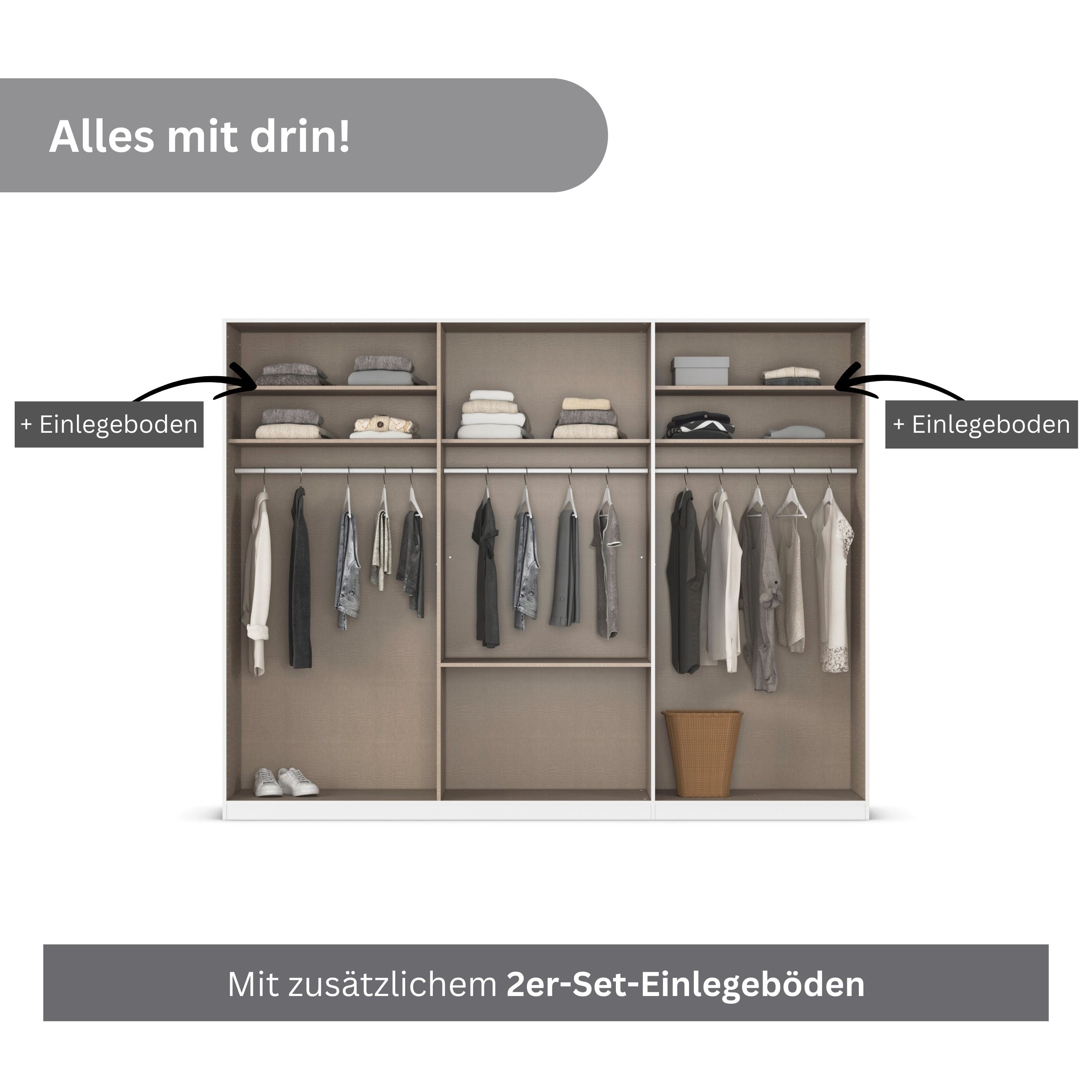 rauch Draaideurkast Kledingkast kast garderobe AGORDO met decor- of hoogglansfront