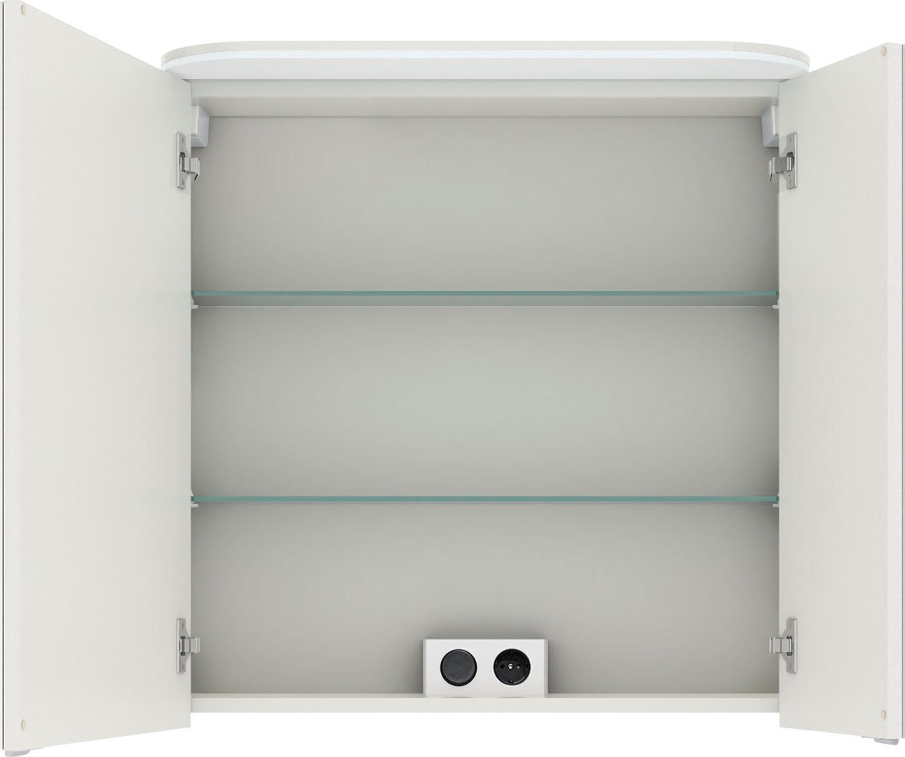 Saphir Spiegelkast Balto sprint badkamerkast met led-kransarmatuur, 70 cm breed, 2 deuren