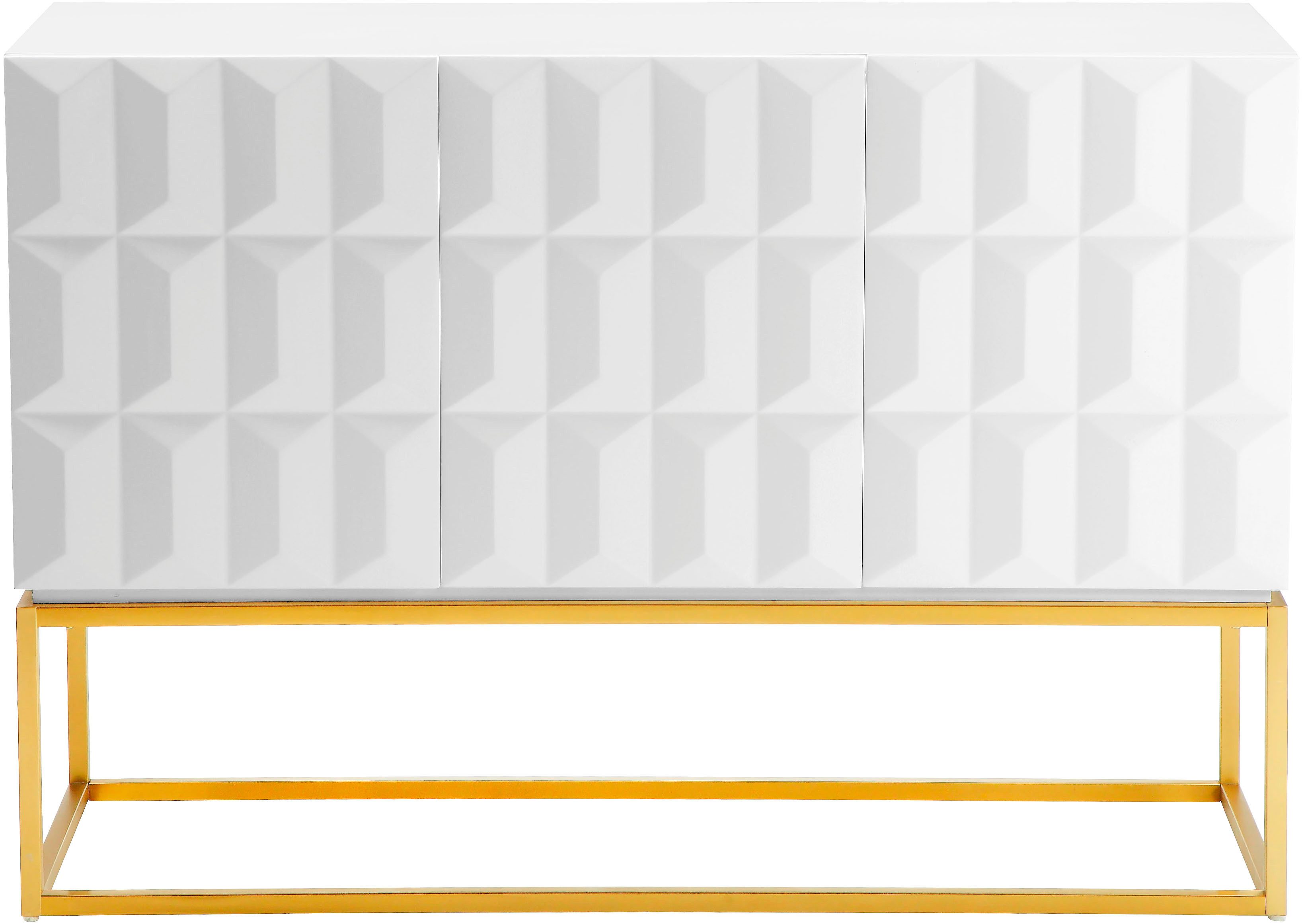 Leonique Dressoir Alais, TOPSELLER!, OTTOs keuze in 3d-look, met veel bergruimte en goudkleurig metalen frame