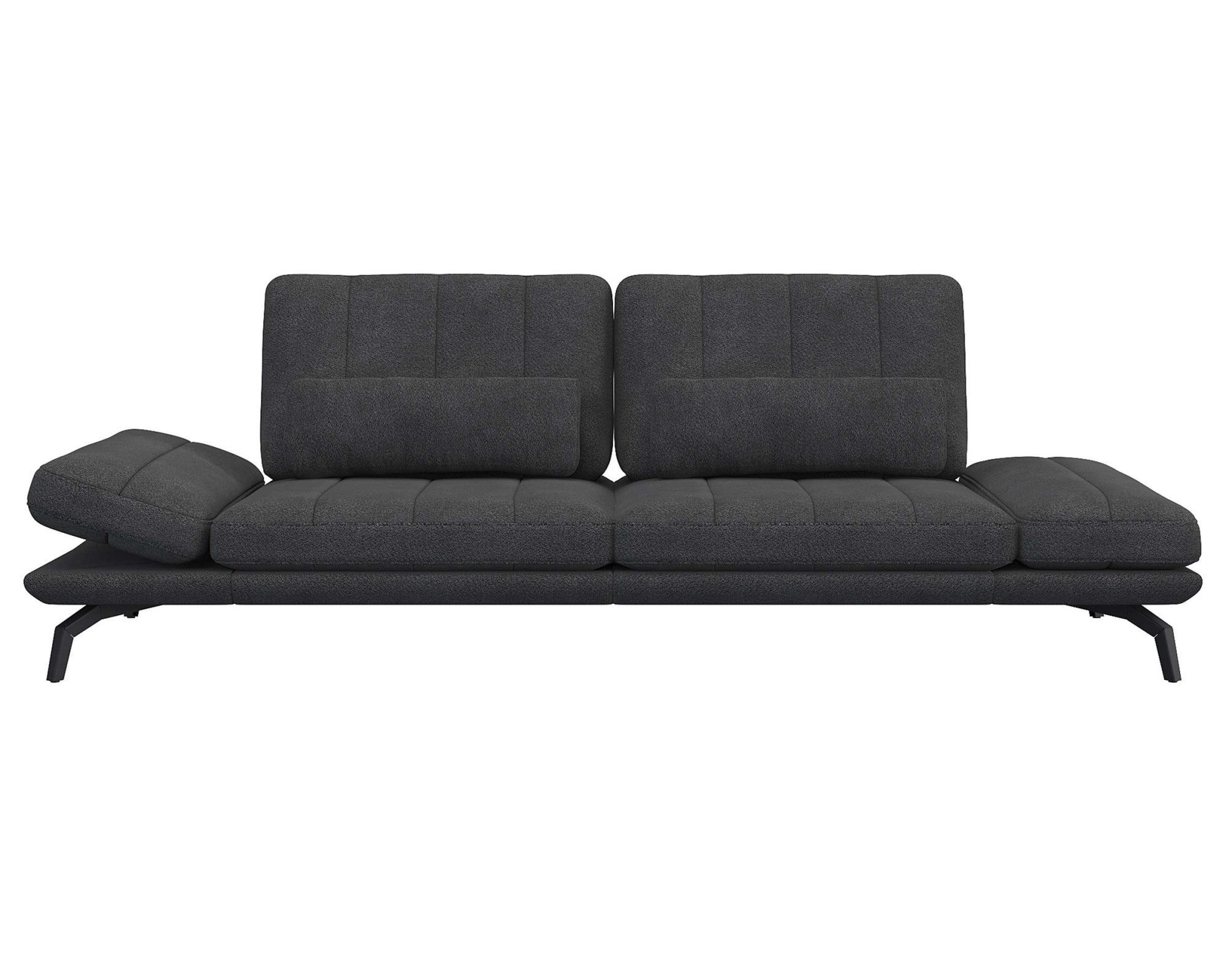 FLEXLUX 3-zitsbank Tropea multifunctionele bank, designbank, relaxfunctie, tv-bank, met armleuningverstelling en zitdiepteverstelling, breedte 252 cm
