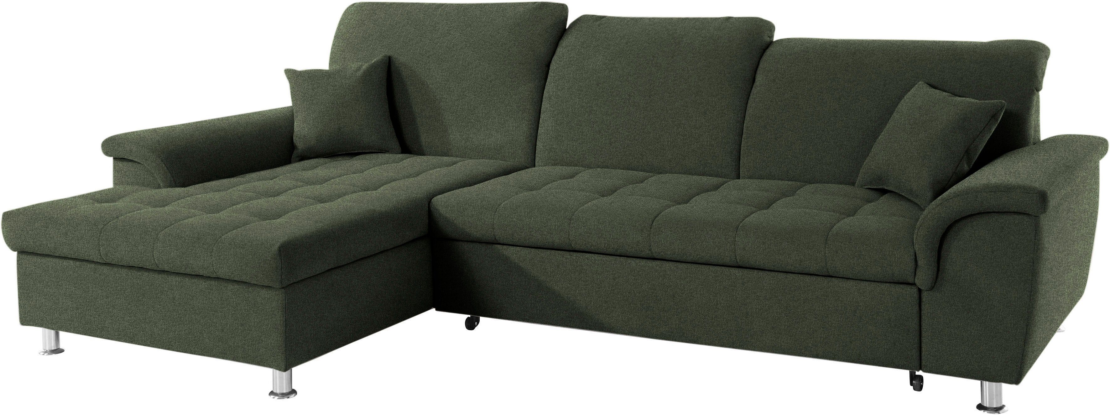 DOMO collection Hoekbank Franzi, tijdloos en elegant, moderne zittingstikking, L-Vorm