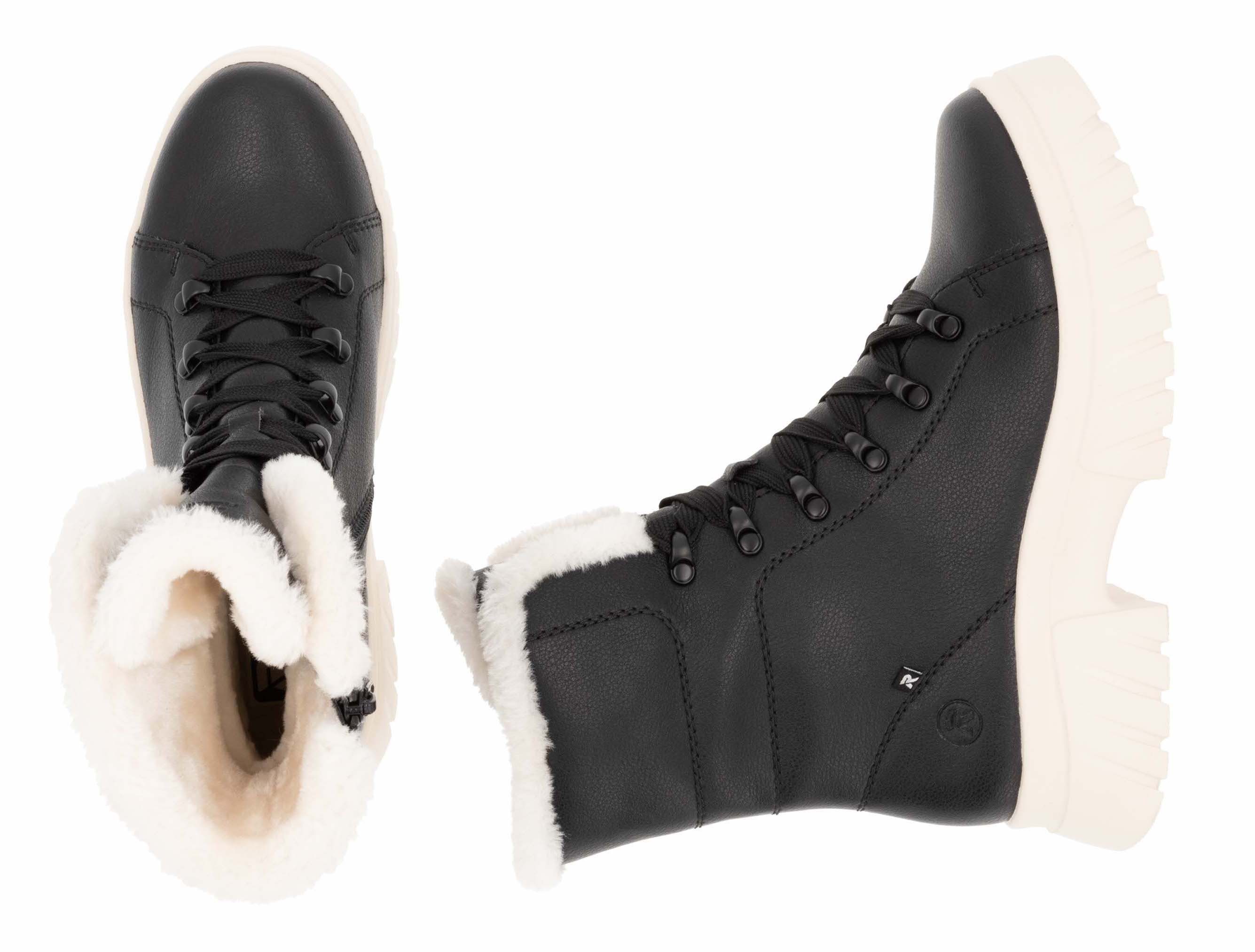 Rieker EVOLUTION Winterlaarzen , veterschoenen, plateaustiefelette, profielzool, binnenrits