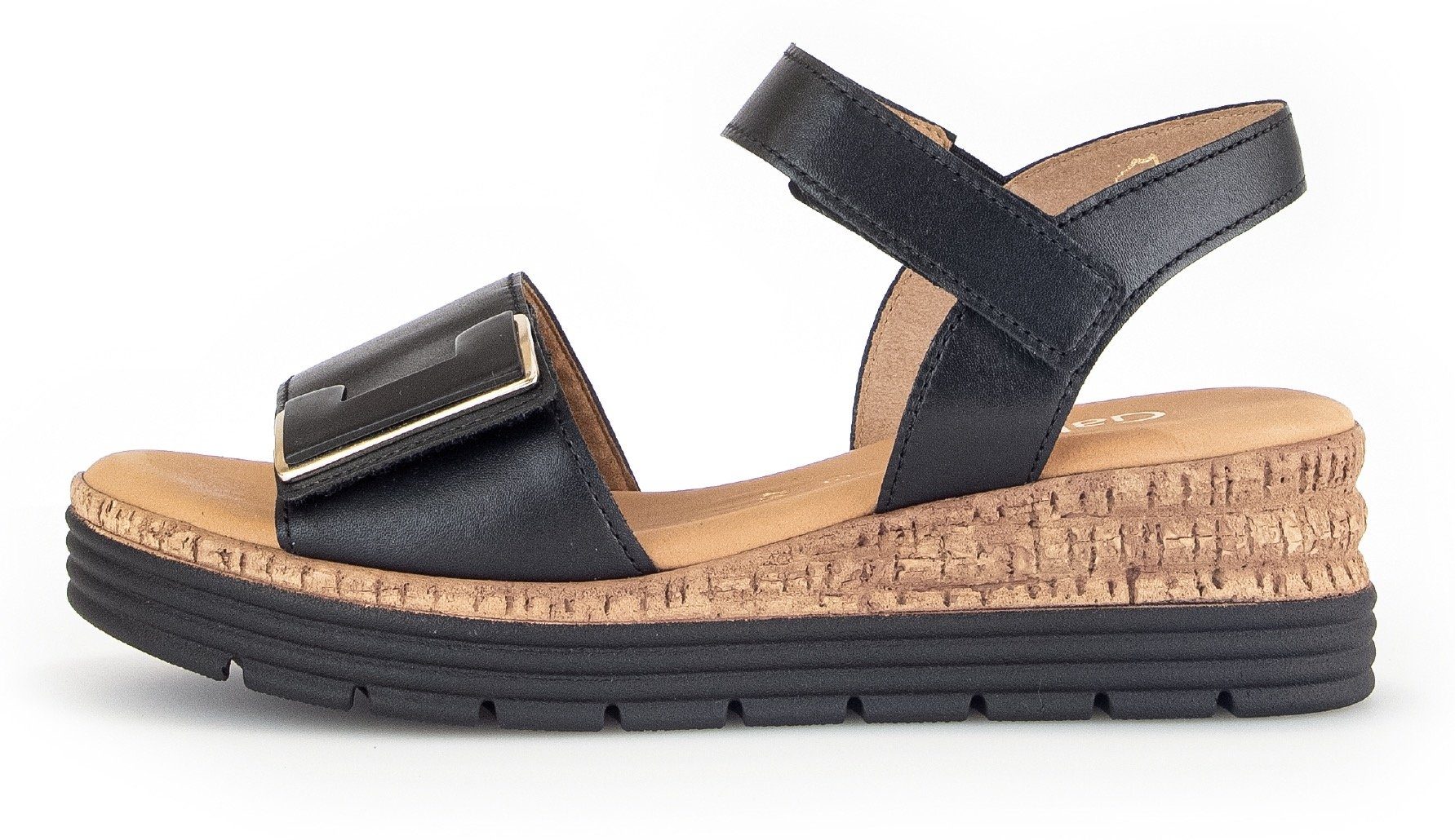 Gabor Sandaaltjes Genua sleehak, zomerschoen, sandalen met klittenbandsluitingen, breedte g