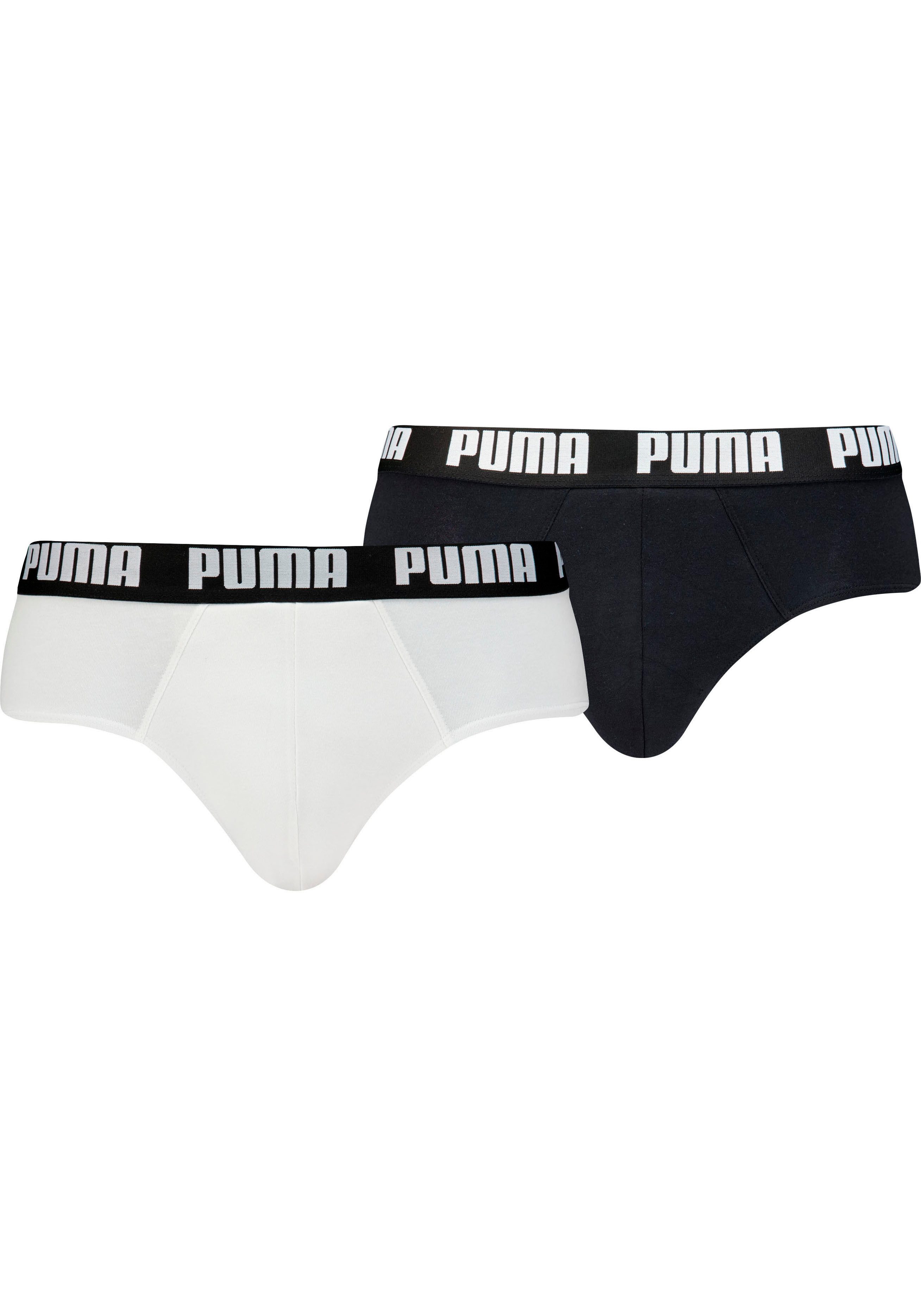 PUMA Slip MEN EVERYDAY BRIEFS 2P met comfortabele katoenen stretchstof (Set van 2)