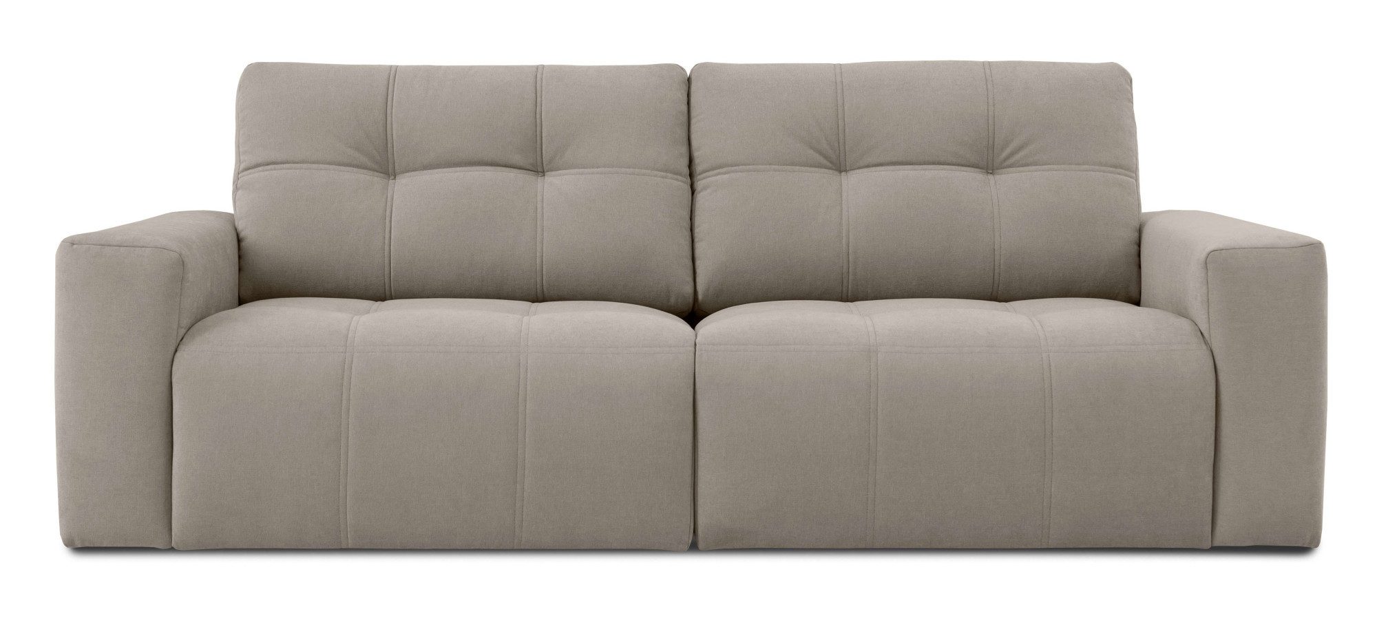 Home affaire 3-zitsbank Tournon, loungebank, breedte 220 cm Chenille, met knoop- en dubbele stiksels, elegante uitstraling