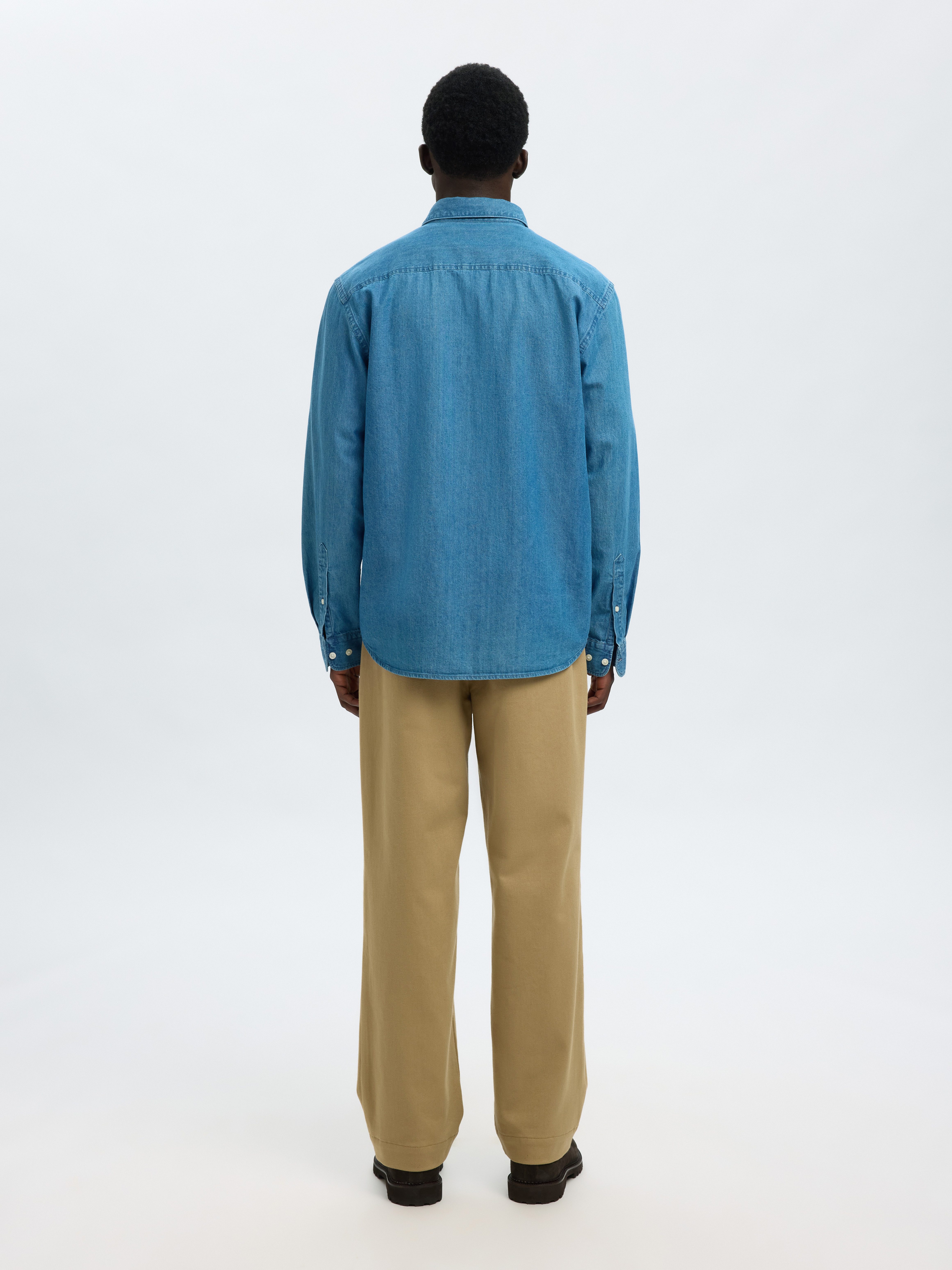 SELECTED HOMME Overhemd met lange mouwen SLHREGCARLO DENIM LS SHIRT NOOS