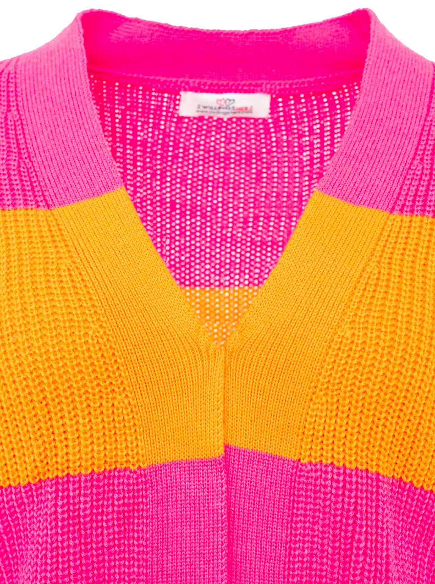 Zwillingsherz Cardigan Katja gestreepte vest met wolpercentage, one size