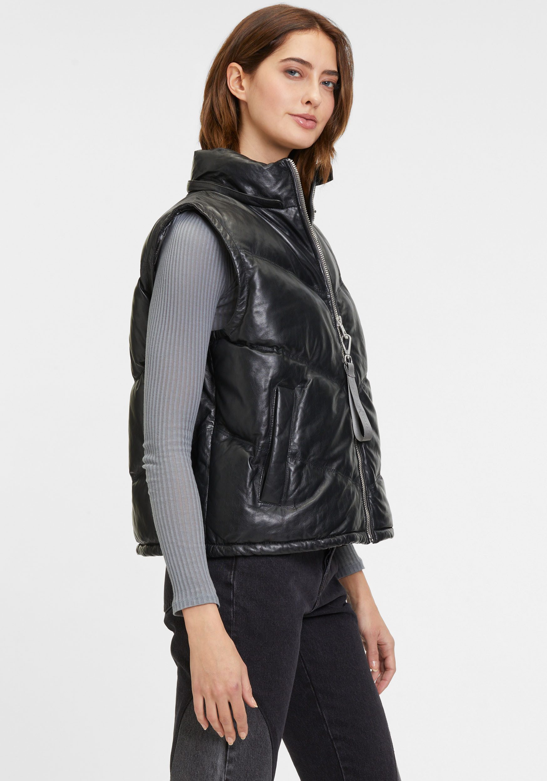 Gipsy Leren gilet GWNammi OS