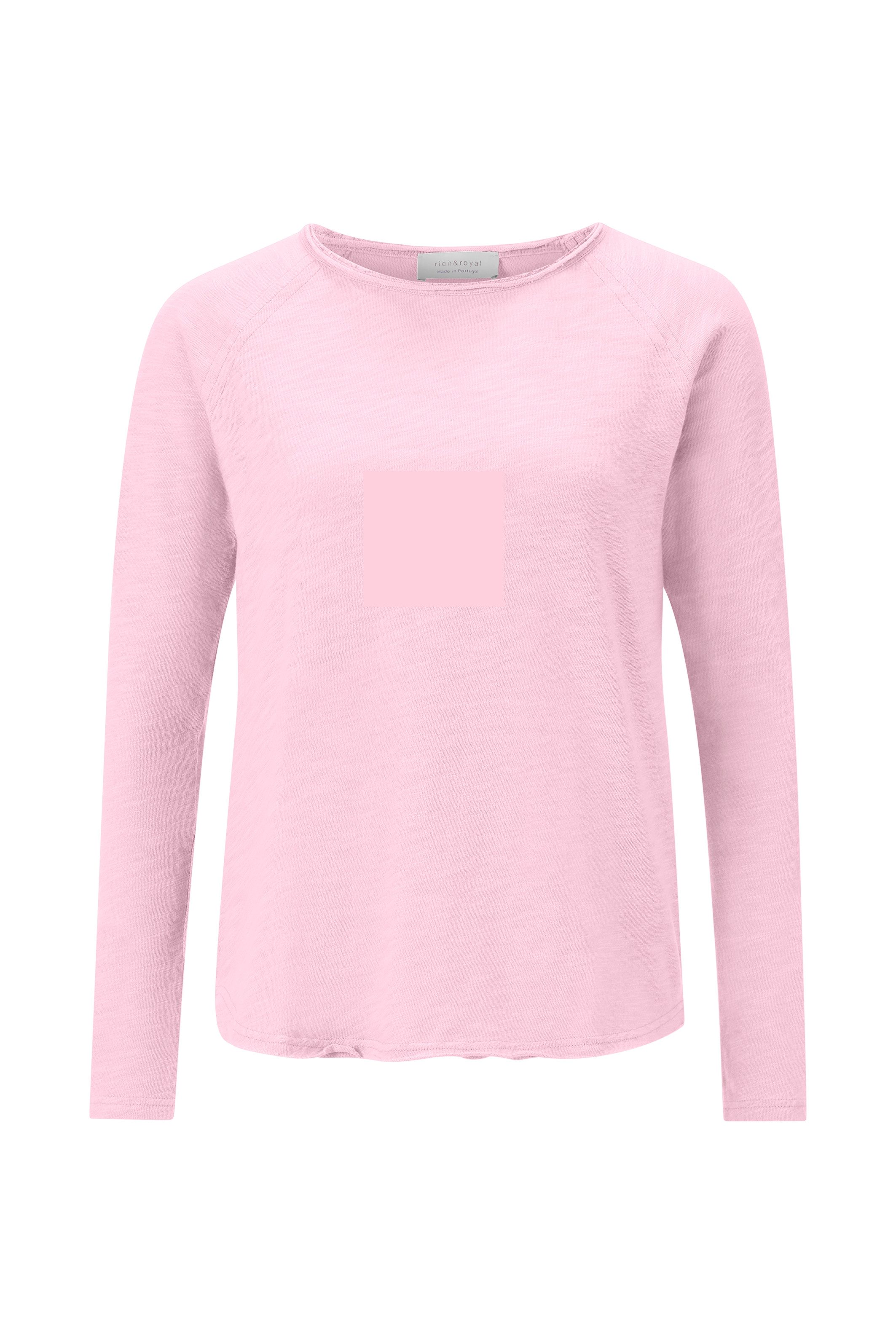 Rich & Royal Shirt met lange mouwen 2409 O HJ LS met open halslijn en zoom