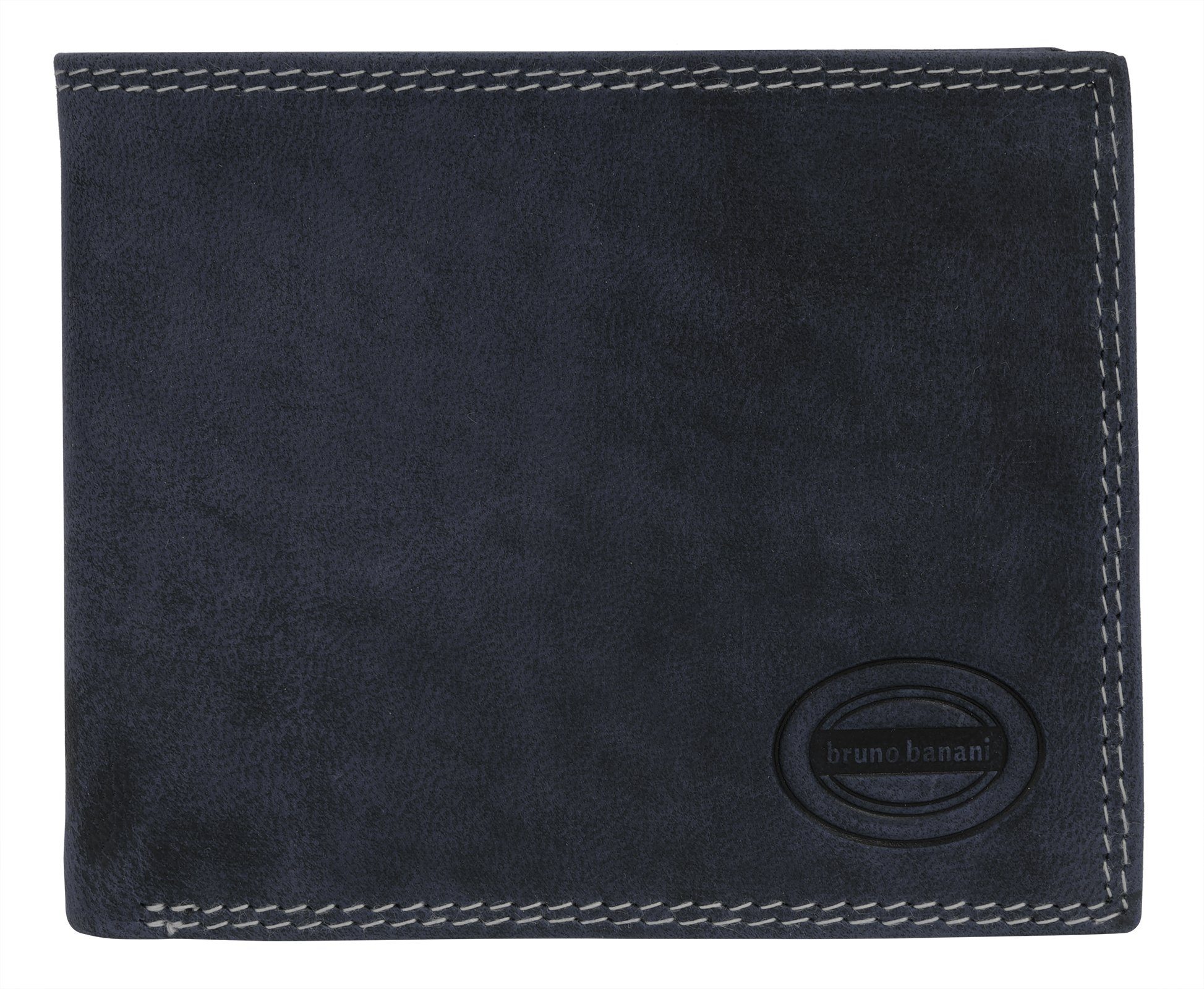 Bruno Banani Portemonnee echt leder unisex portemonnees blauw