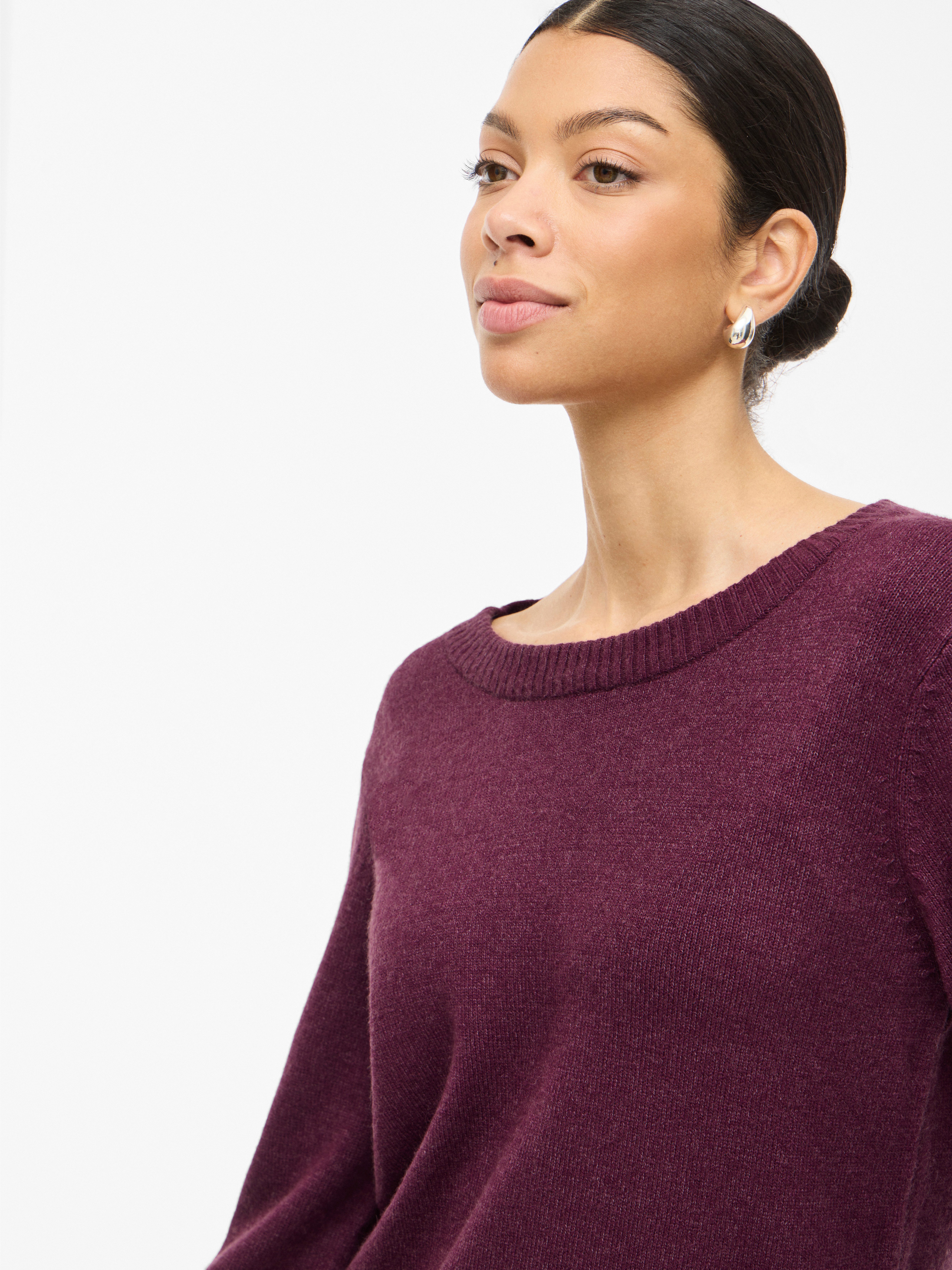 Vila Trui met ronde hals VIRIL O-NECK L/S KNIT TOP - NOOS
