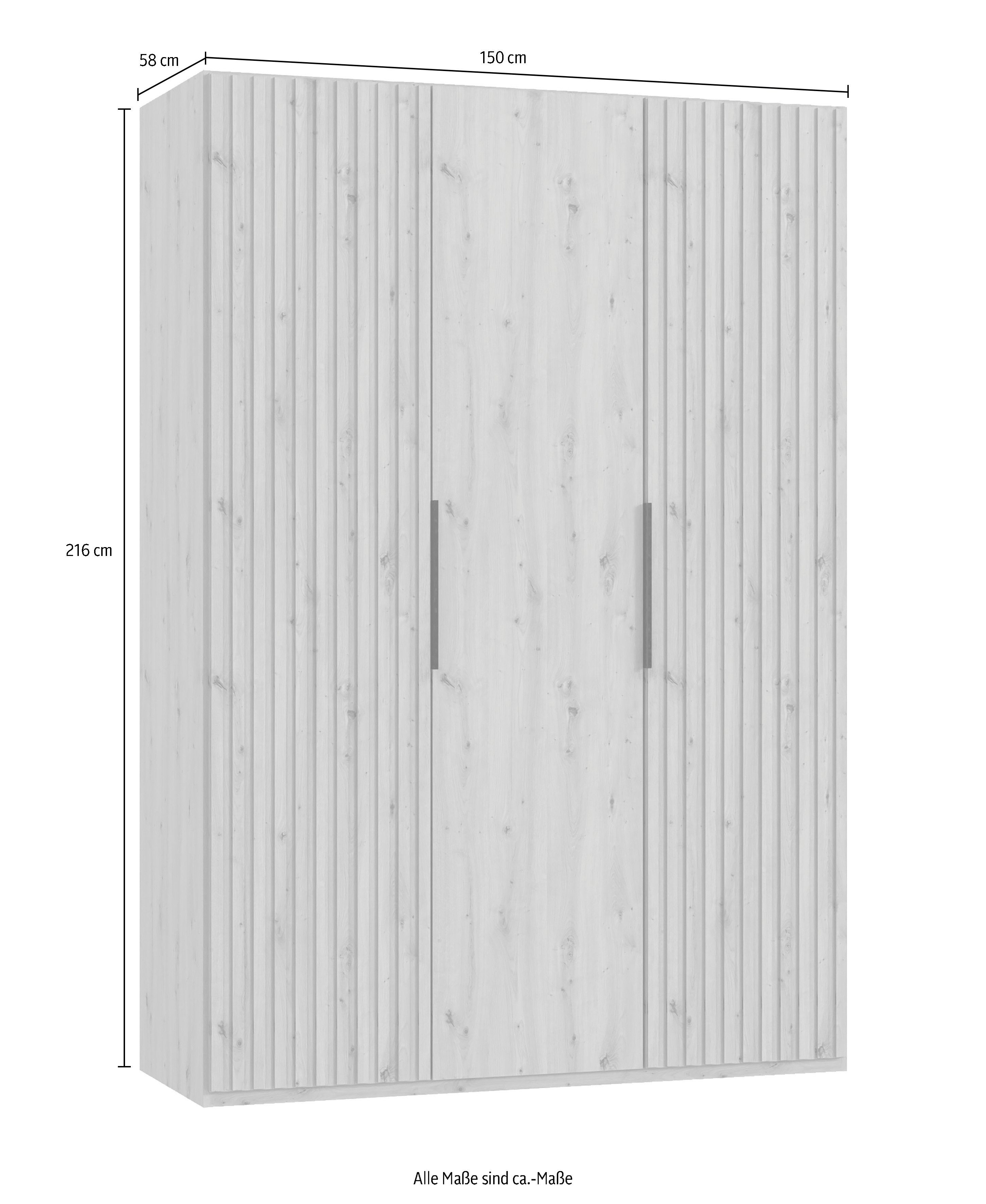 Wimex Draaideurkast Andorra by fresh to go Met 3D-stroken voor akoestische paneel-look