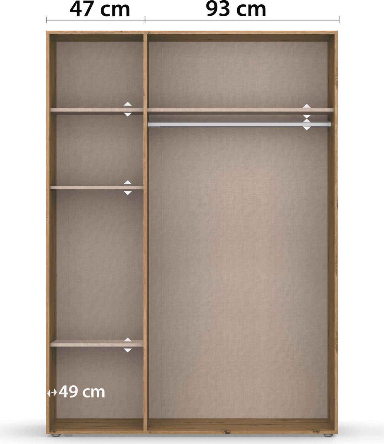 rauch Draaideurkast Kledingkast Kast Garderobe Wasmand NARAI met Spiegel Greefaansluitingen voor een greeploze look TOPSELLER MADE IN GERMANY