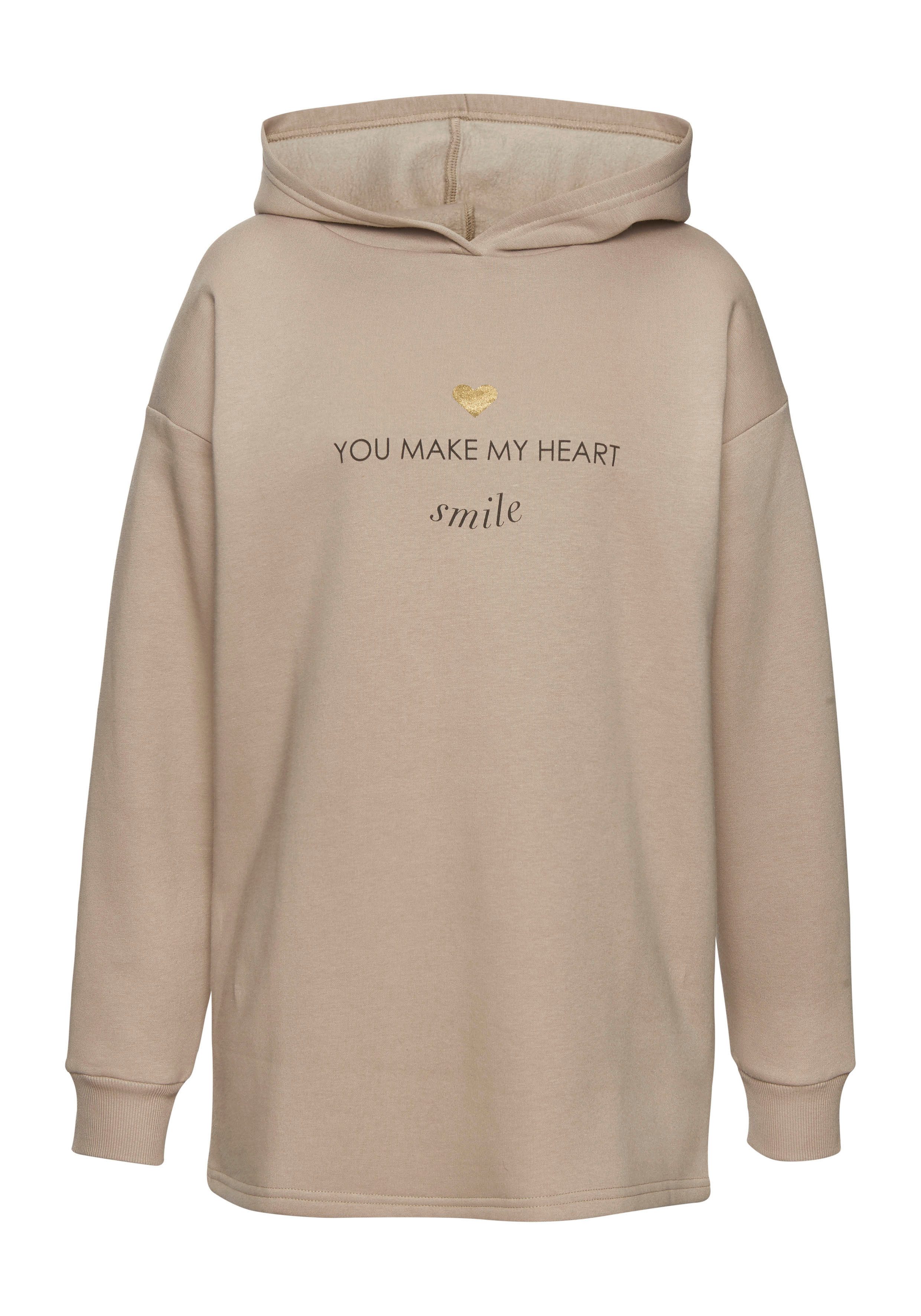 Lascana Hoodie Lounge- capuchontrui met print voor loungewear