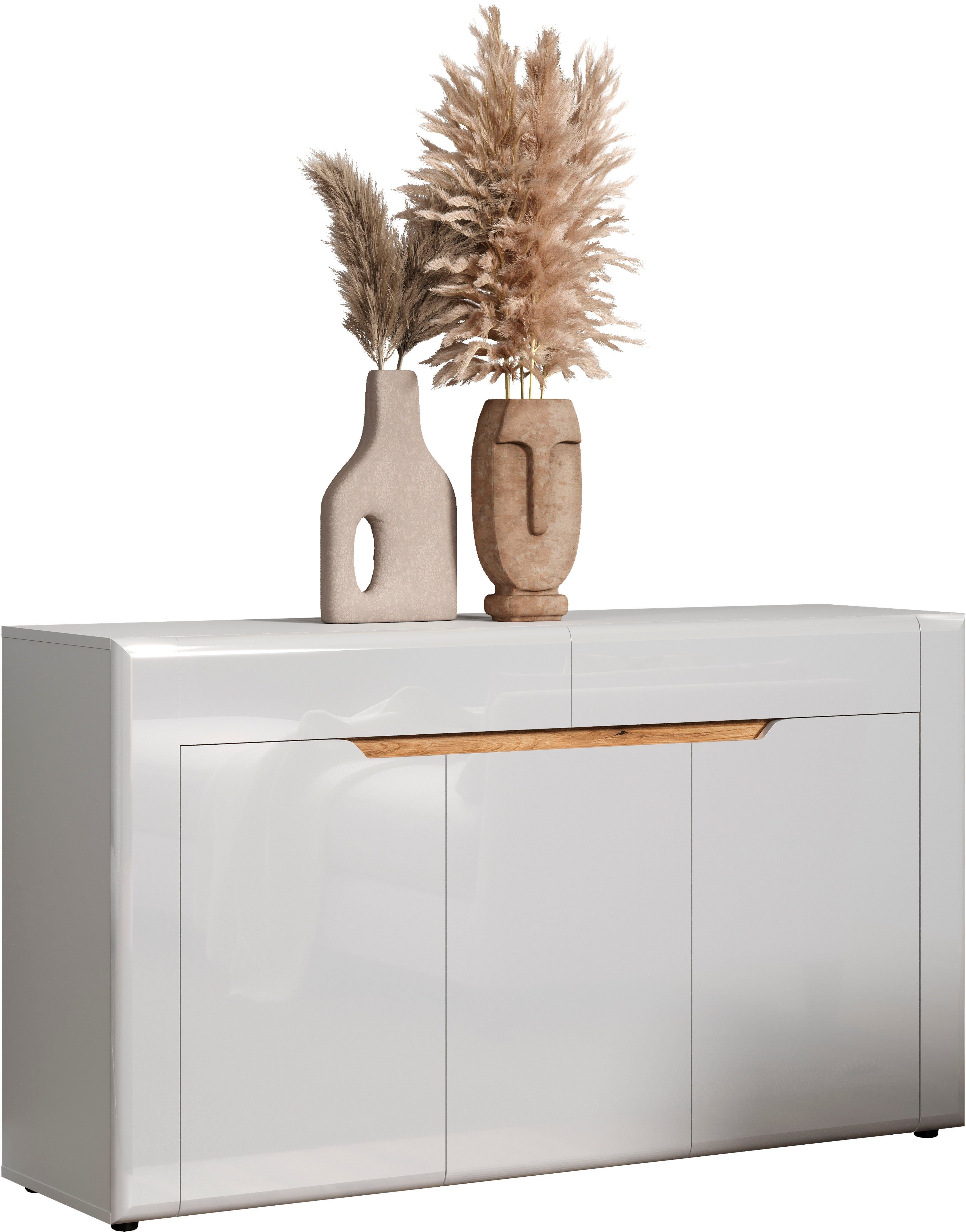 INOSIGN Dressoir Graz Afm. gemonteerd (B/D/H in cm): 150x39x84 - hoogglansfront (1 stuk)
