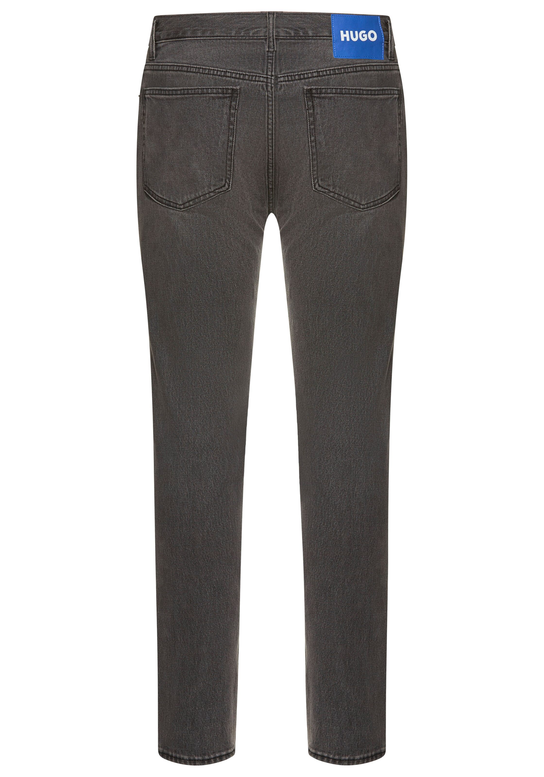 HUGO Blue Slim fit jeans Ash met stone-washed-finish