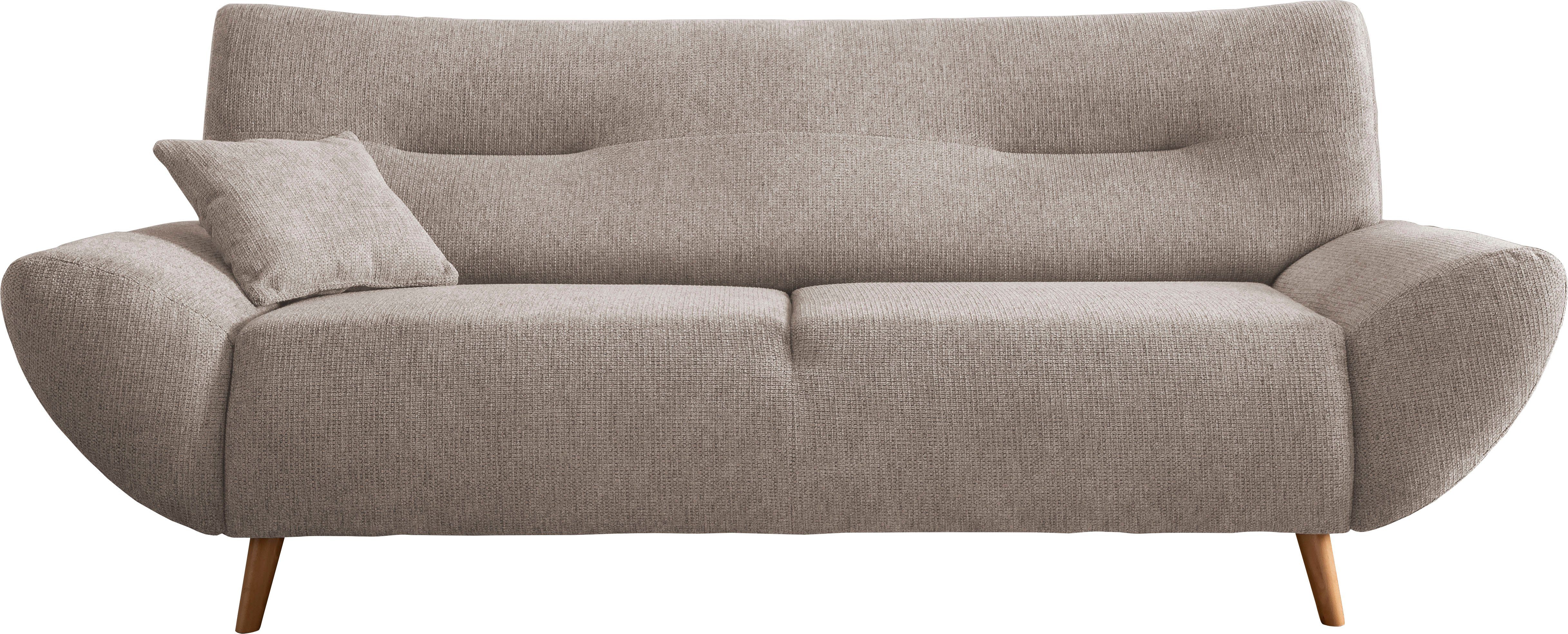 INOSIGN 3-zitsbank Drago, elegant en tijdloos, comfortabel, met houten voet