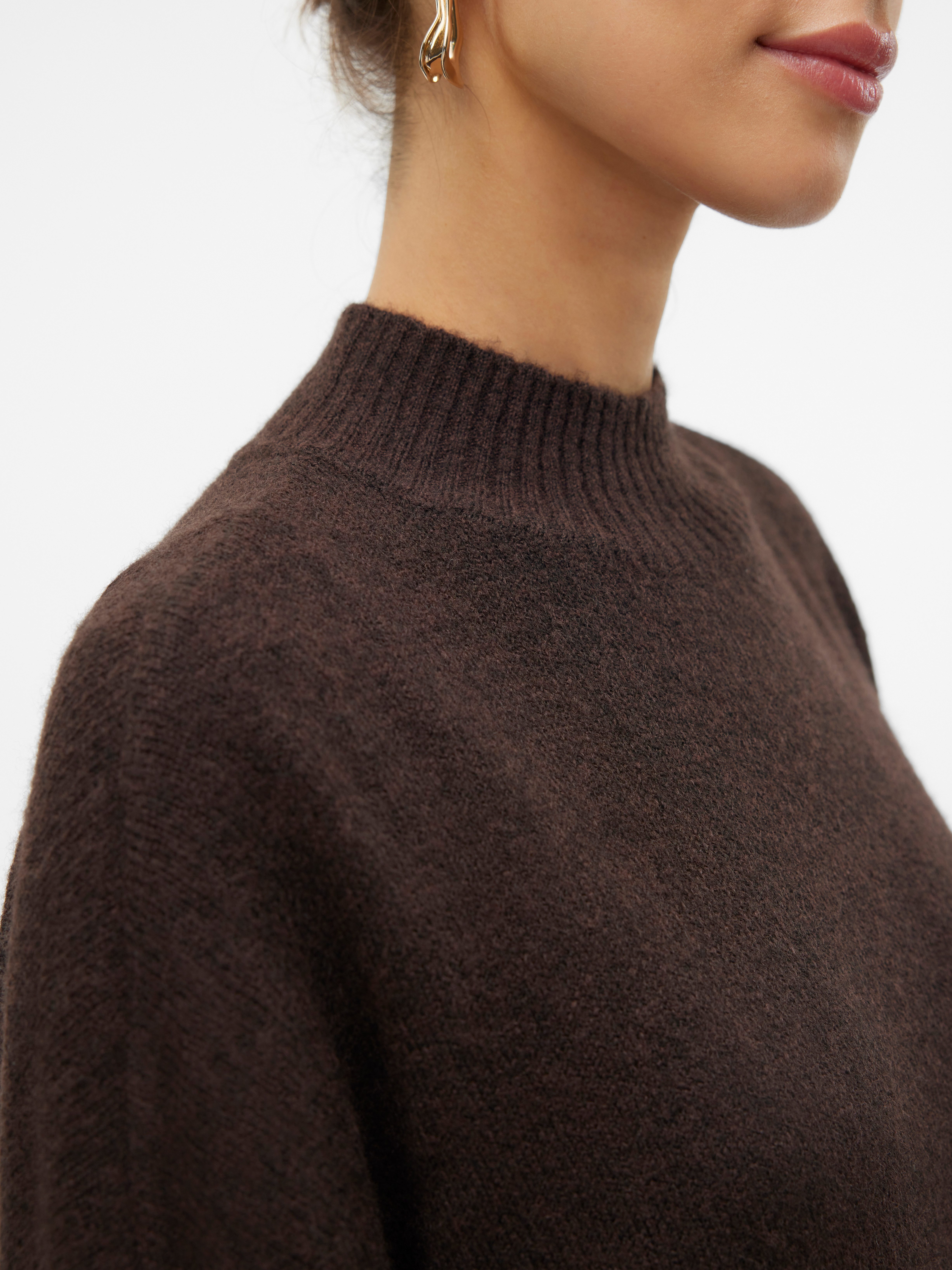 Vero Moda Gebreide trui VMPLAZA LS HIGHNECK LONG PULLOVER GA BOO
