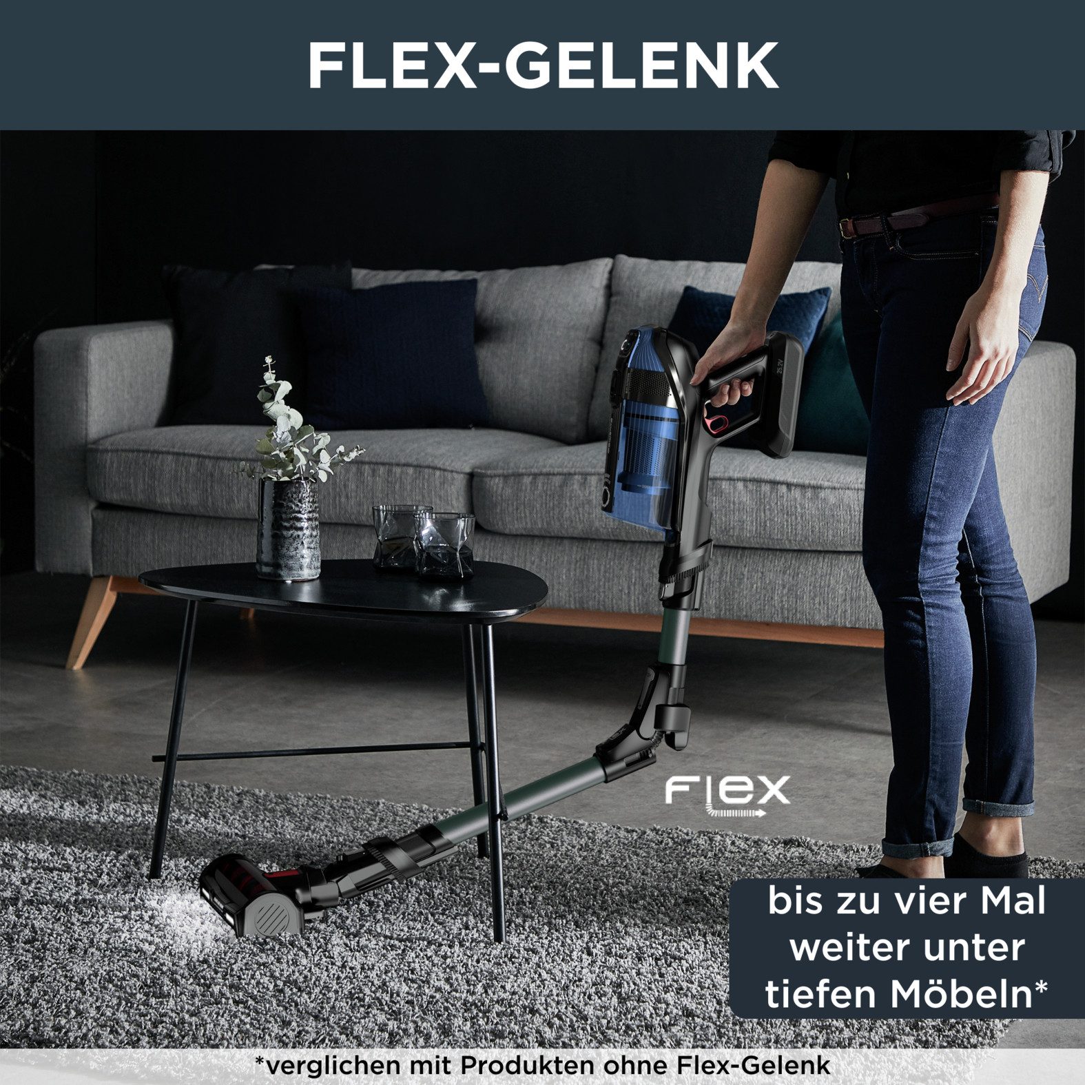 Rowenta Accu-kruimeldief en -stofzuiger X-Force Flex 12.60 Aqua, stofzuigen en dweilen, automatische modus