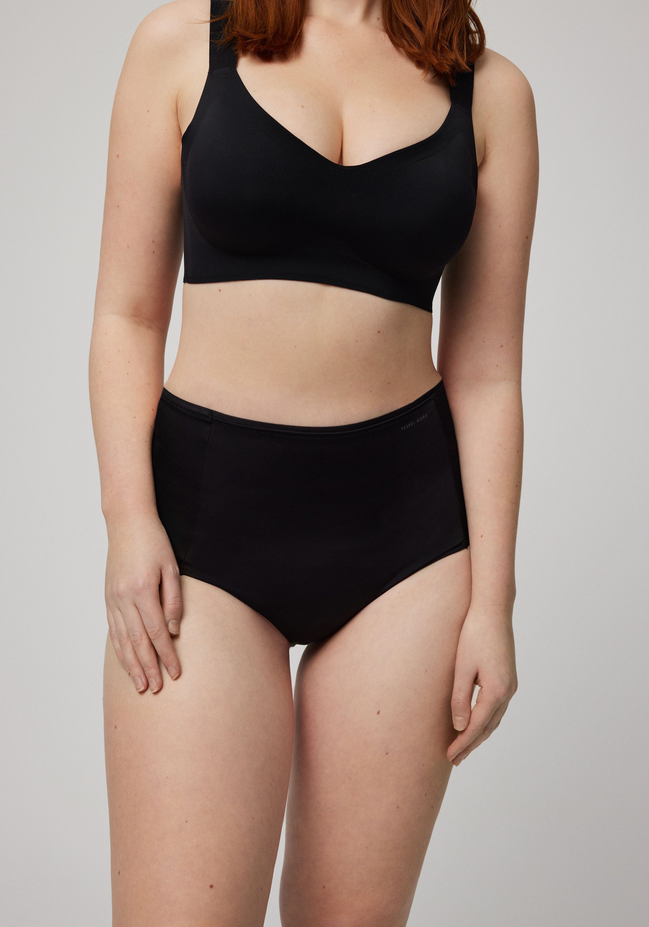 YSABEL MORA Shapingslip uit versterkt materiaal en met bedekte, hooggesneden pasvorm