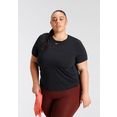 nike trainingsshirt dri-fit one women's standard fit short-sleeve top (plus size) zwart