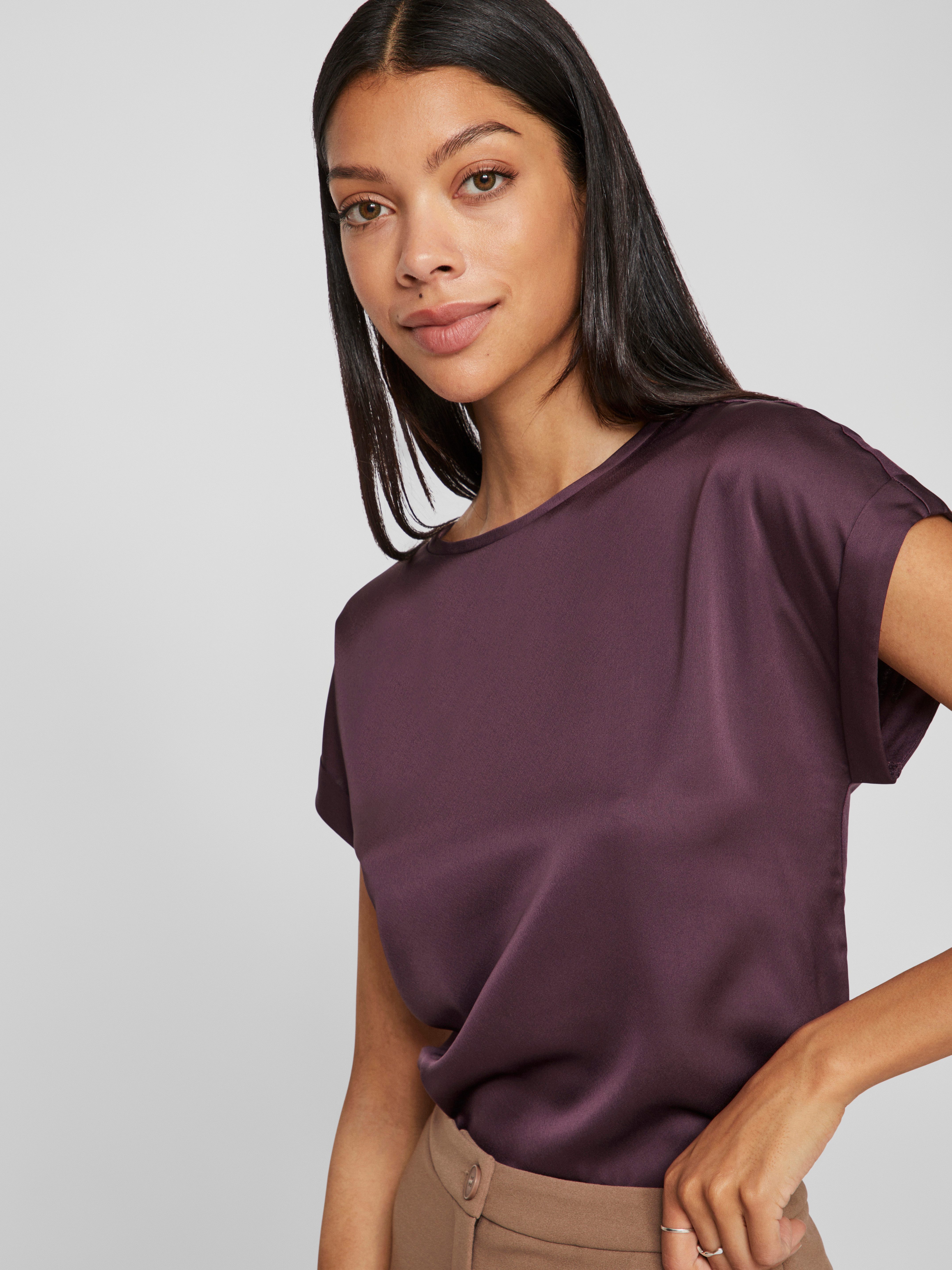 Vila Shirt met korte mouwen VIELLETTE S S SATIN TOP NOOS