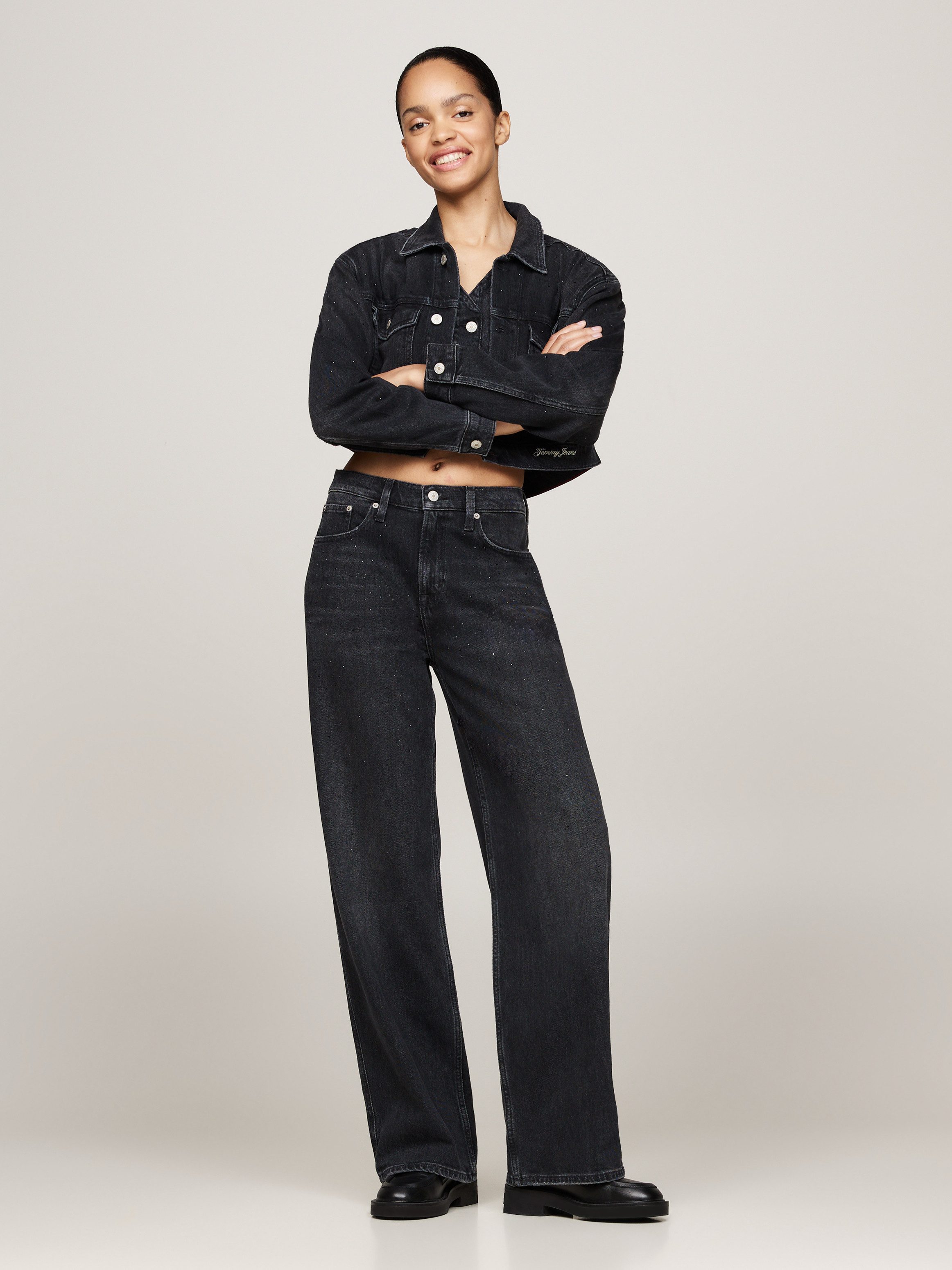 TOMMY JEANS Loose fit jeans met logo-badge