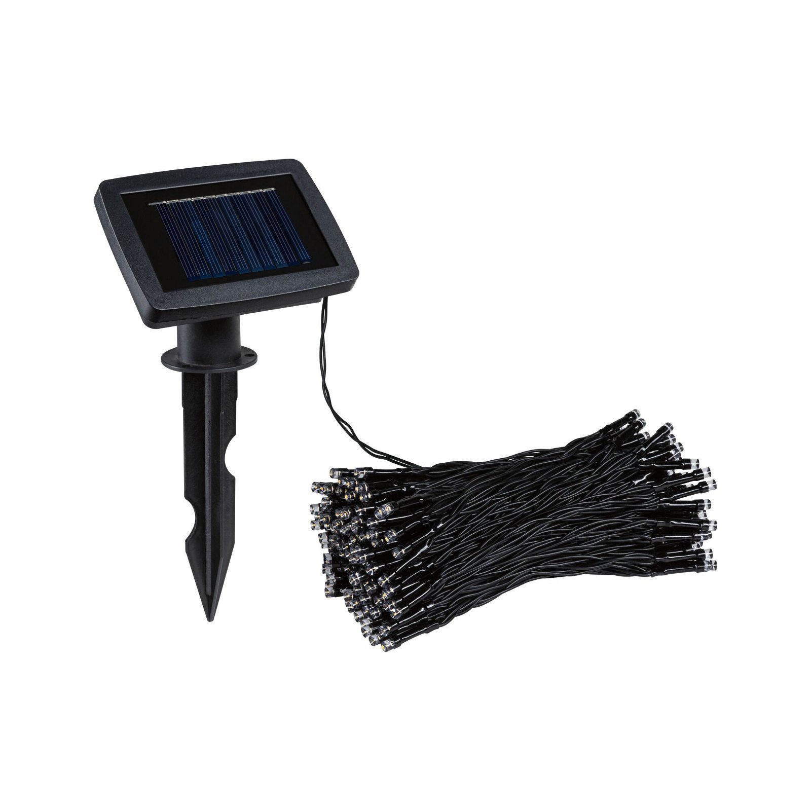 Paulmann Led-tuinlamp Solar Lichtketting Aurinka IP44 3000K 0lm/m Zwart (1 stuk)