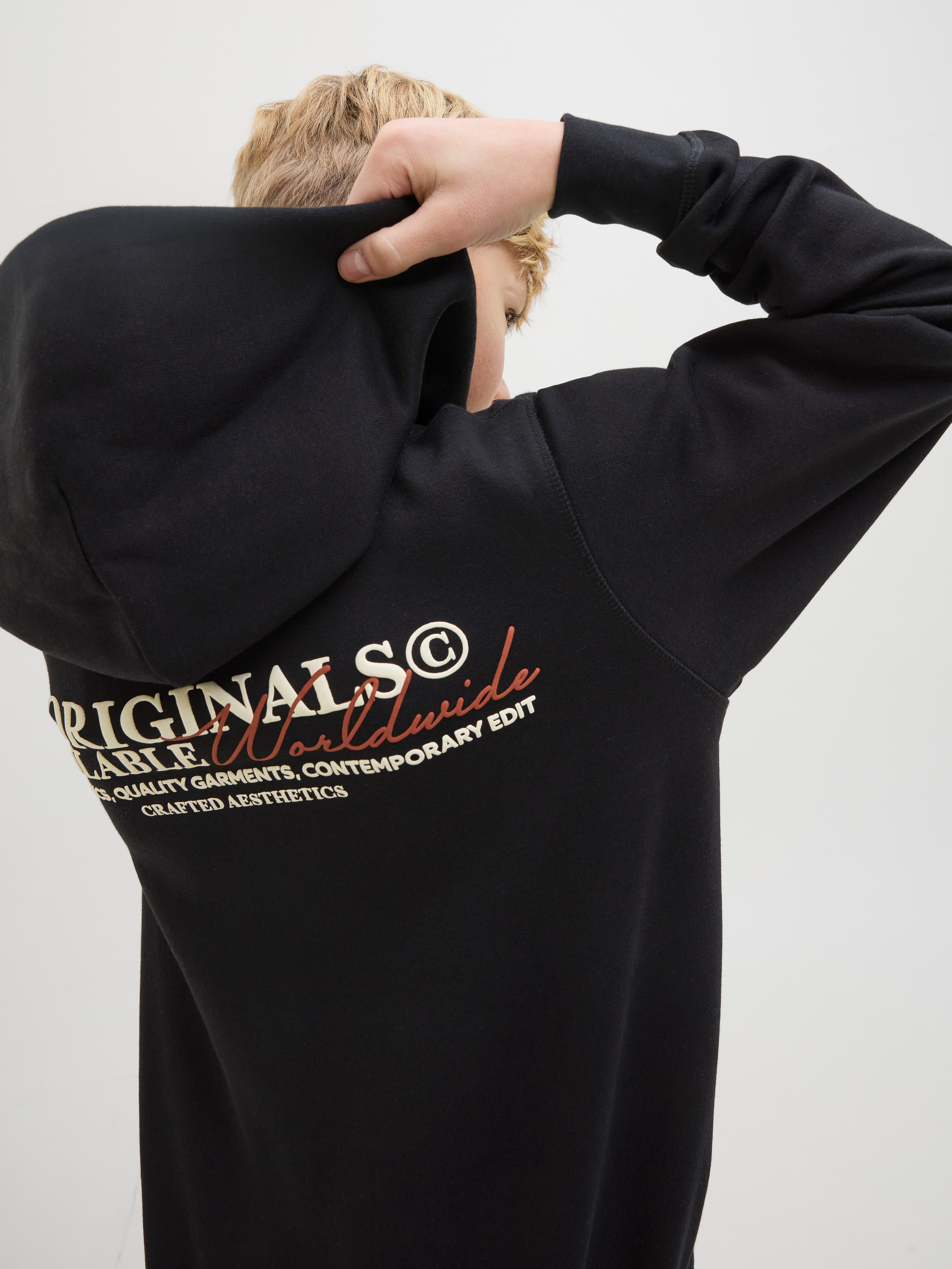 Jack & Jones Junior Hoodie JORISLINGTON BACK SWEAT HOOD SN JNR