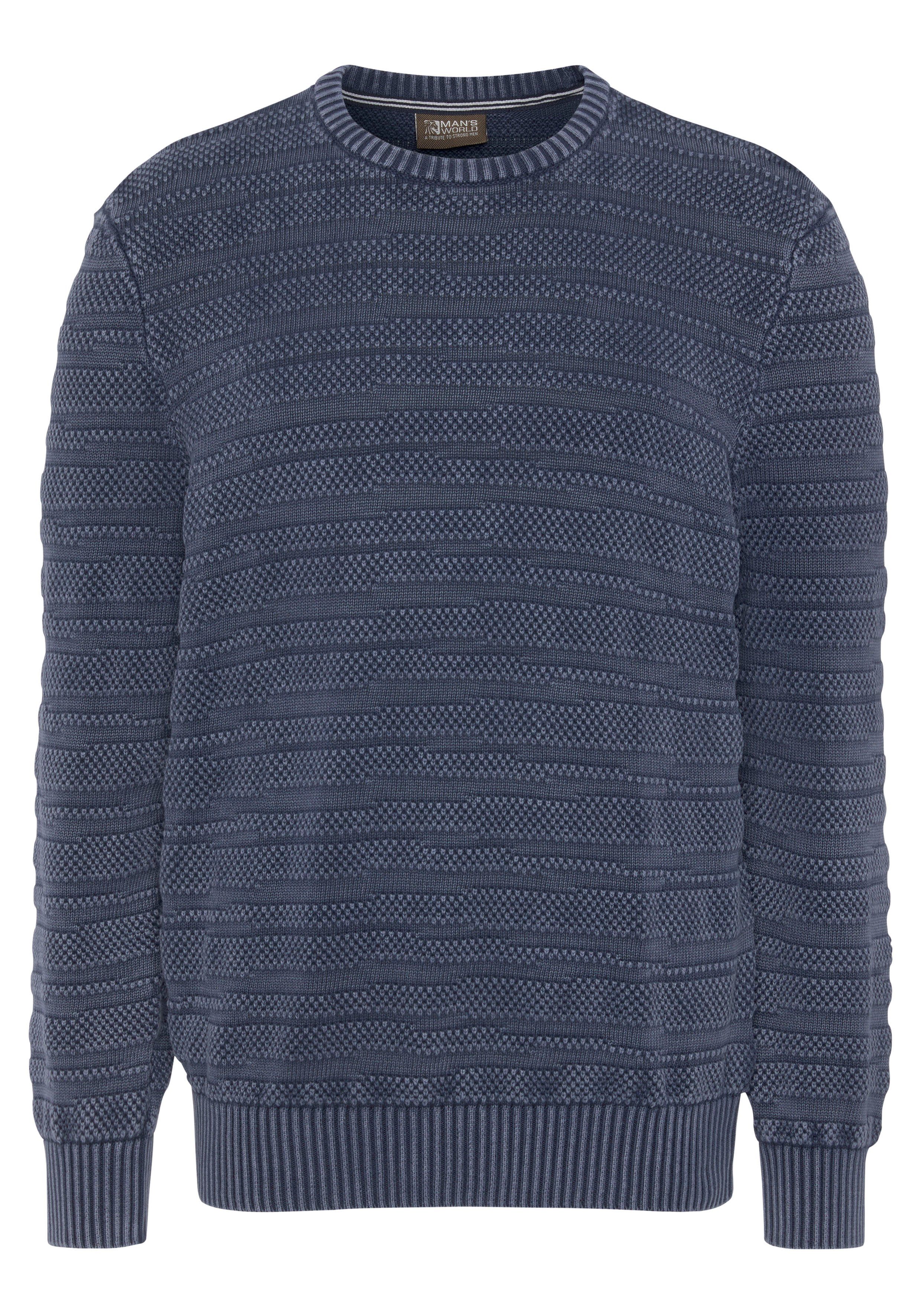 Man's World Trui met ronde hals Tot maat 5 XL