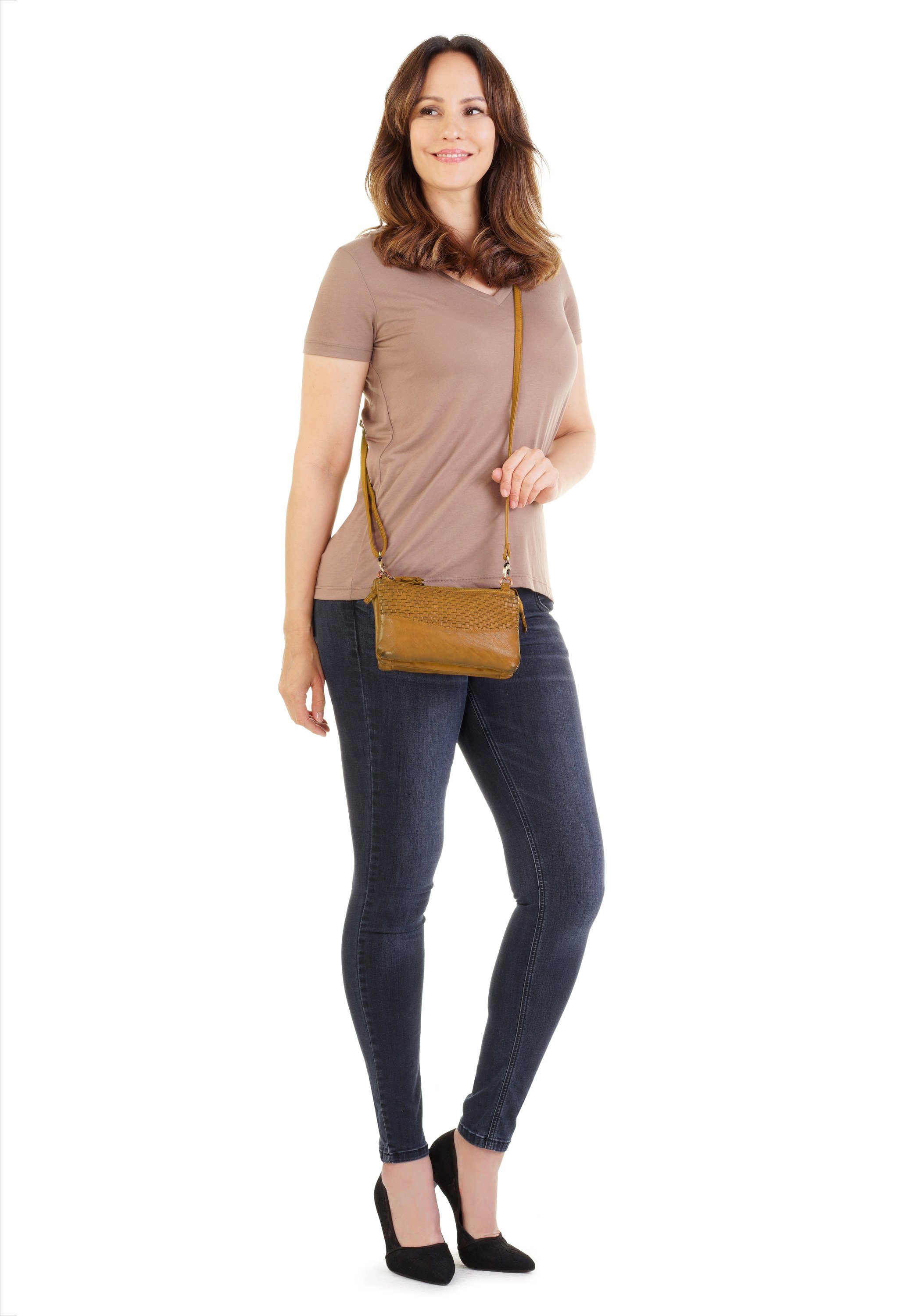 Samantha Look Schoudertas echt leer, made in italy