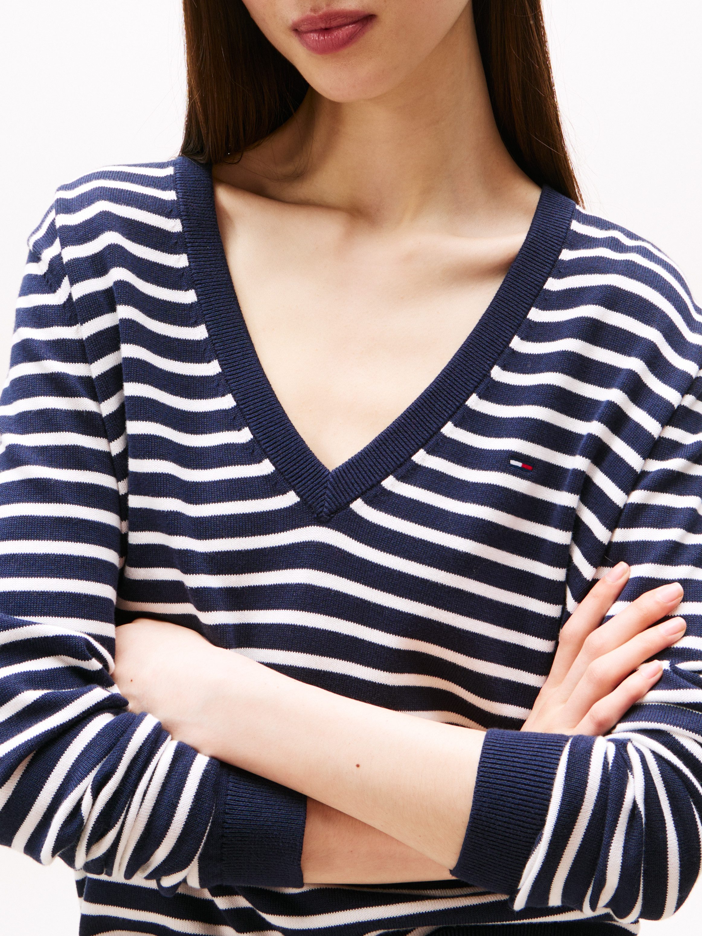 TOMMY JEANS Trui met V-hals TJW ESSENTIAL VNECK SWEATER EXT