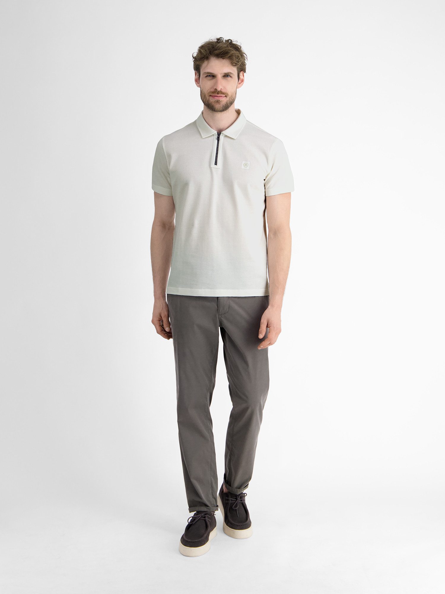 Lerros Poloshirt LERROS heren poloshirt met ritskraag