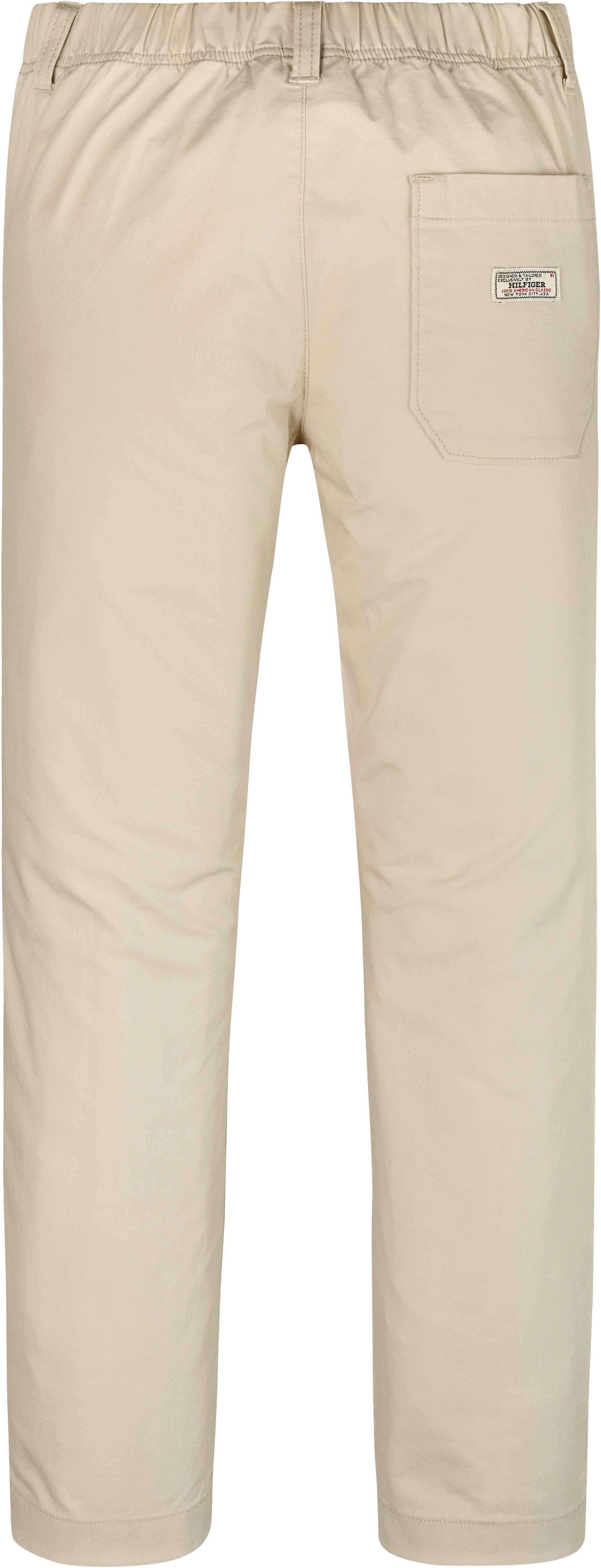 Tommy Hilfiger Comfortbroek POPLIN LONG PANTS Baby tot 2 jaar, tailleband met elastiek