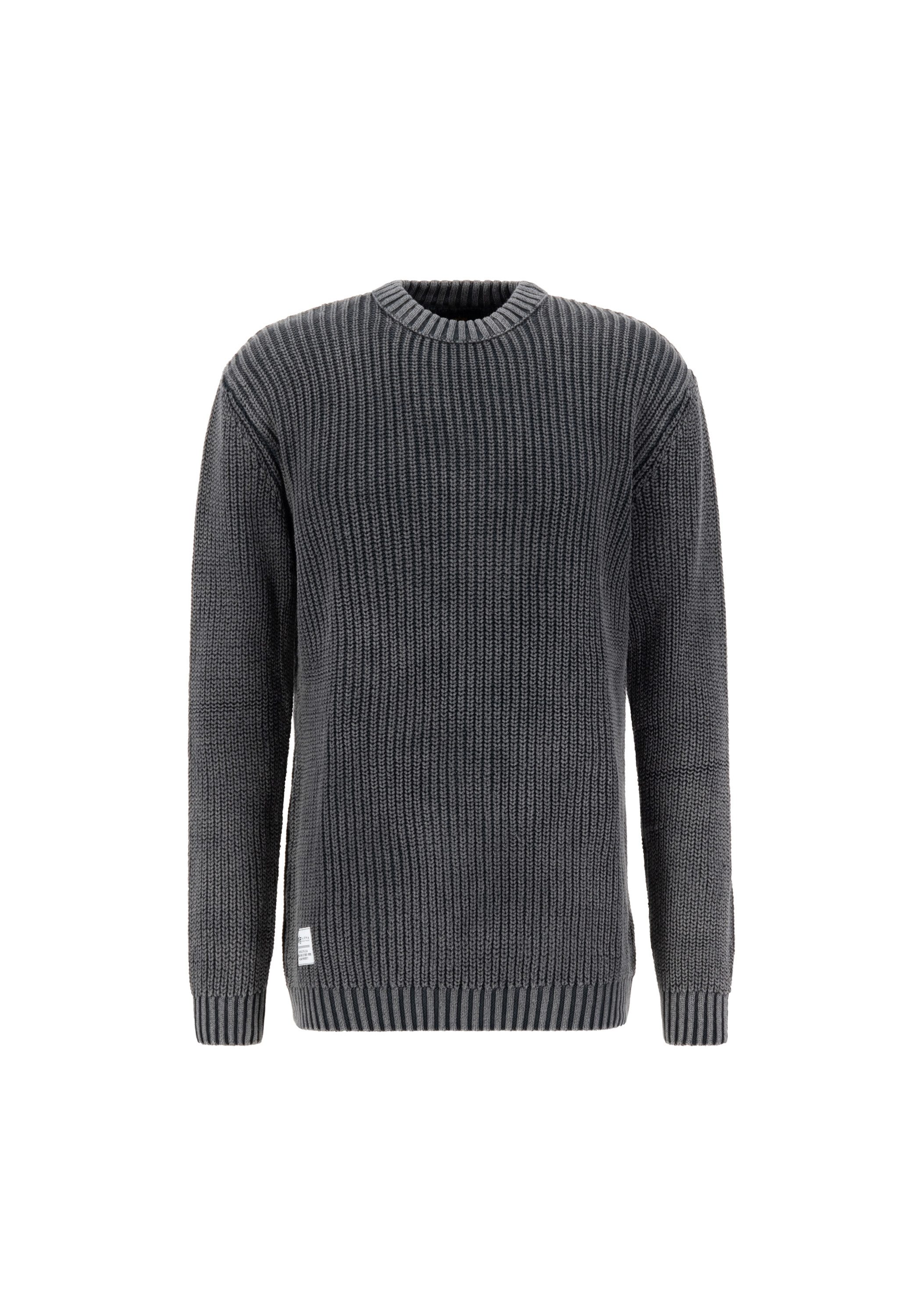 Alpha Industries Sweater Alpha Industries Men - Knitwear Acid Pullover heren sweaters maat S zwart